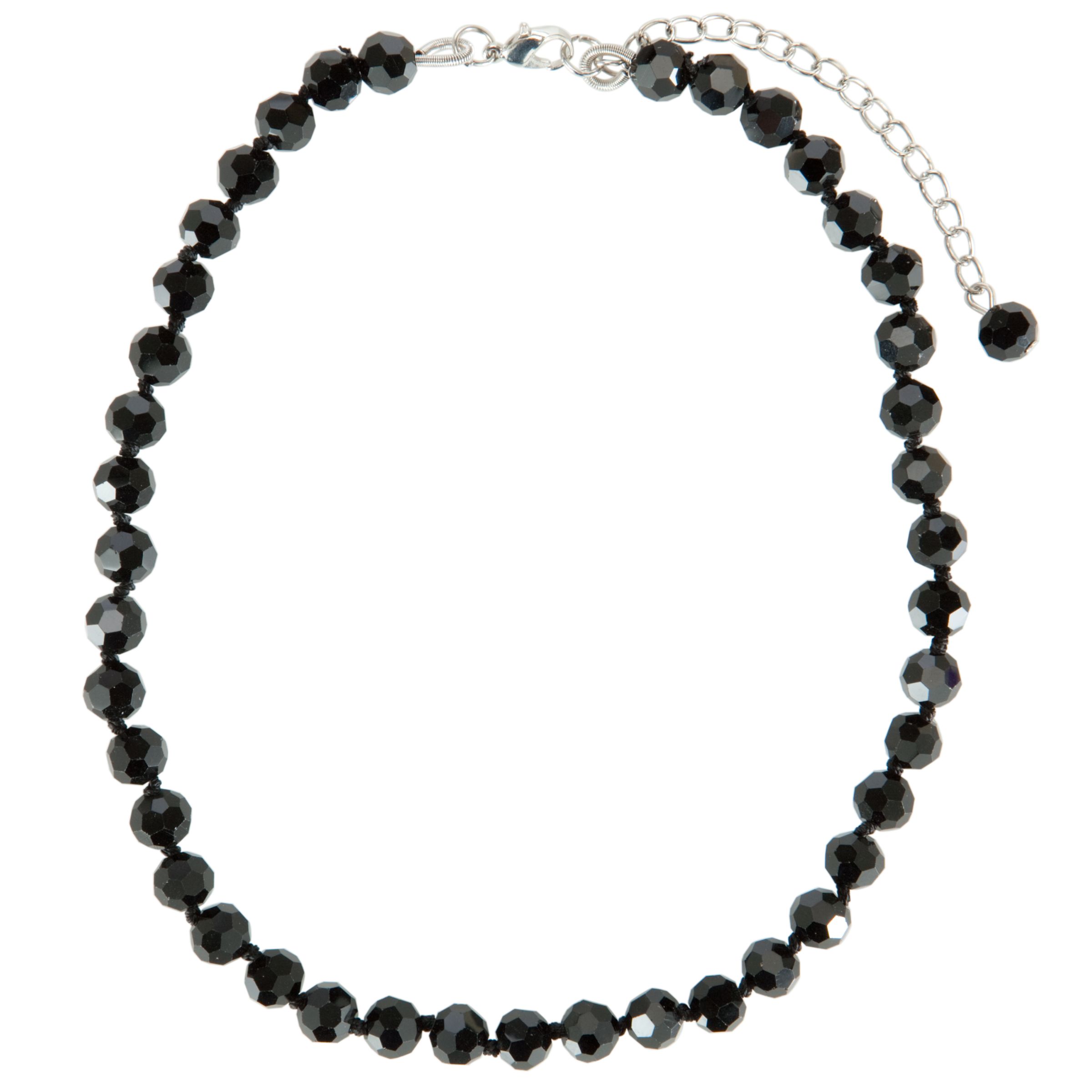 John Lewis Single Glass Beaded Necklace, Jet