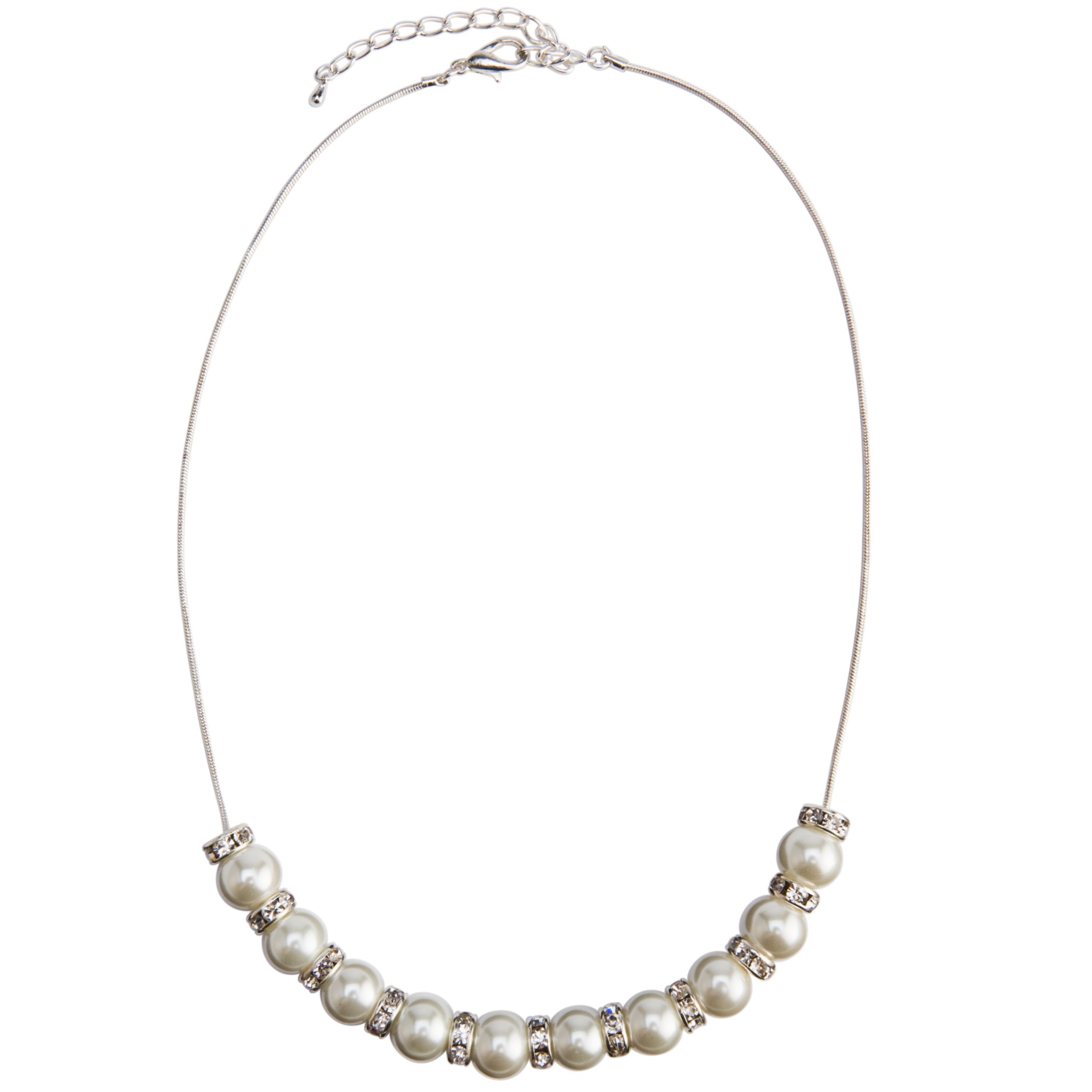 John Lewis Pearl Rondell Necklace, Cream