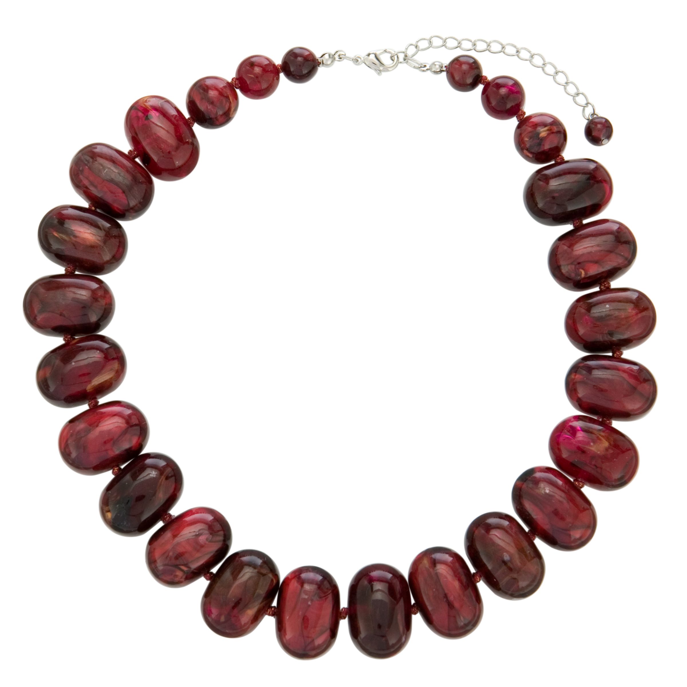 John Lewis Women Potato Bead Necklace, Red