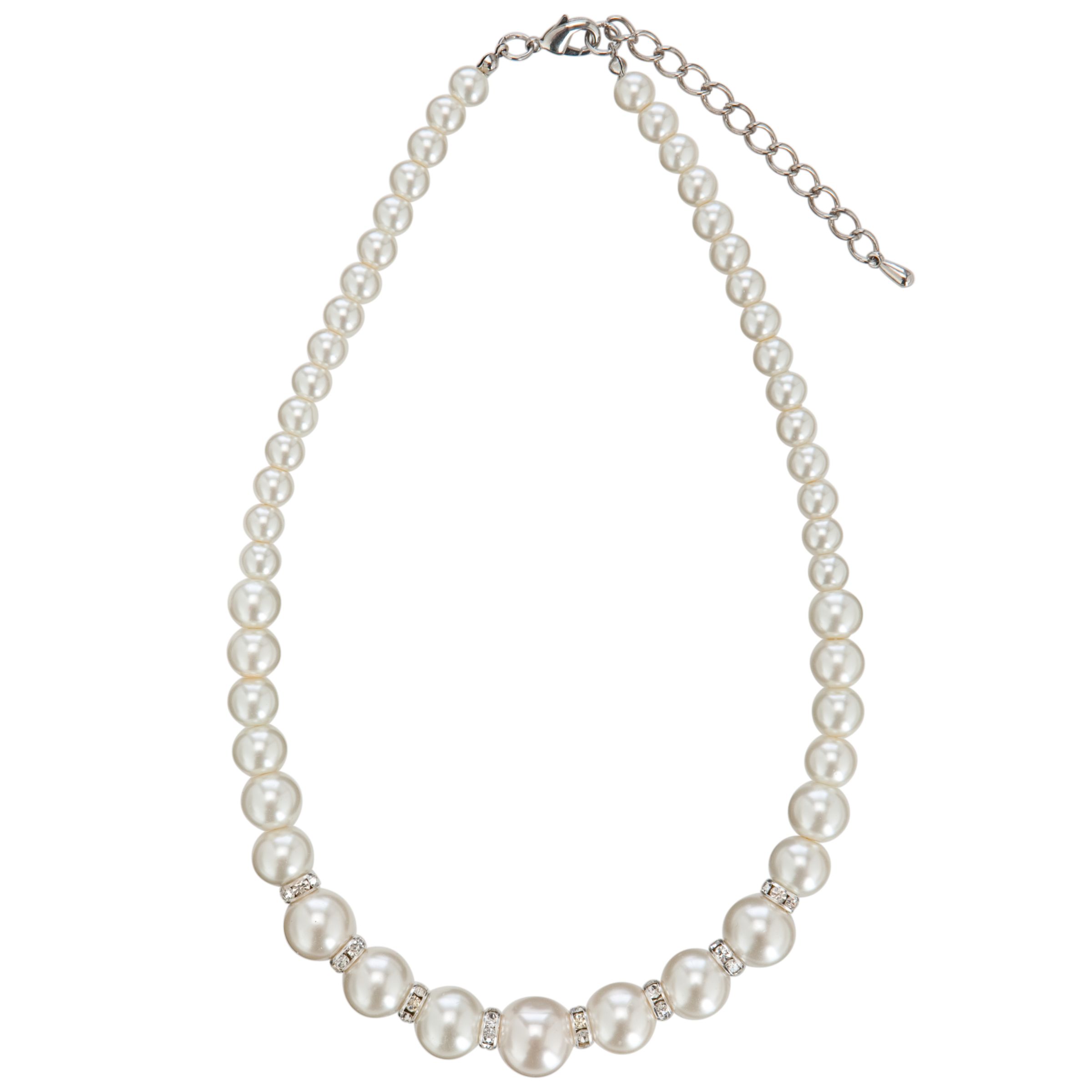 John Lewis Small Graduated Glass Pearl Necklace