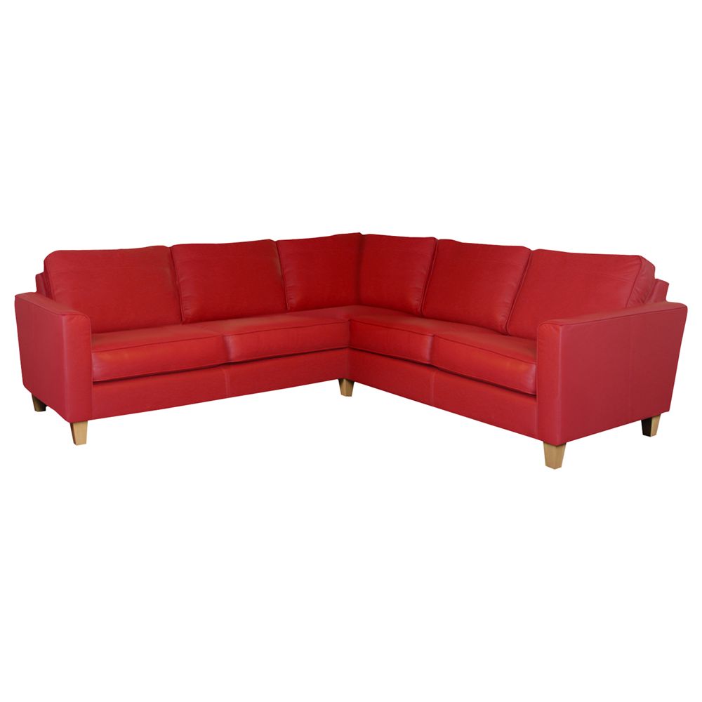 John Lewis Portia Corner Unit, Chilli / Light Leg at JohnLewis