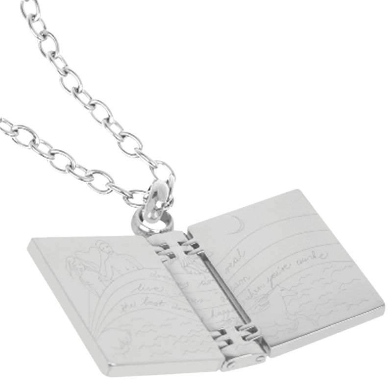 Renaissance Life Book Necklace, Silver