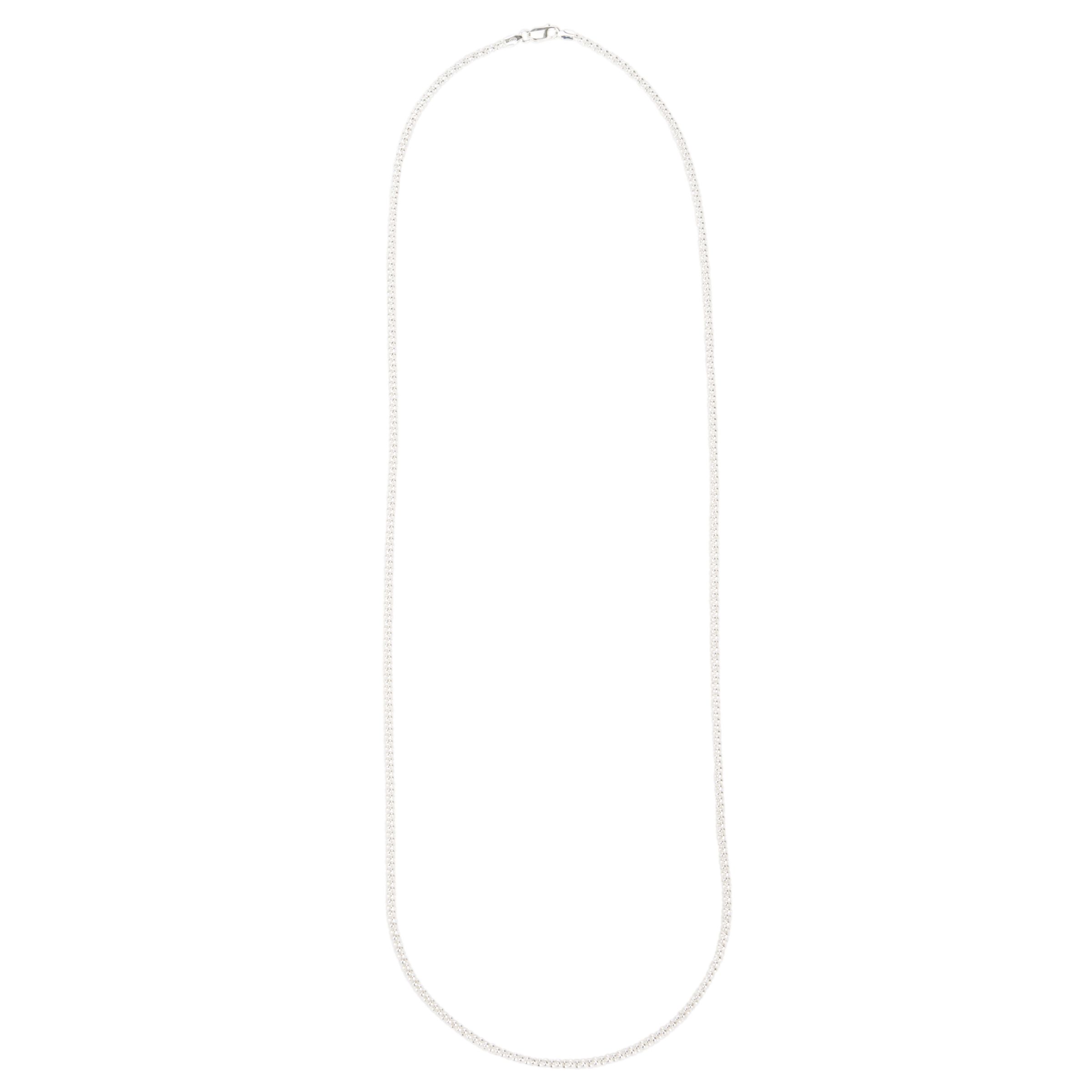 Nina Breddal Silver Chunky Popcorn Chain Necklace, 70cm