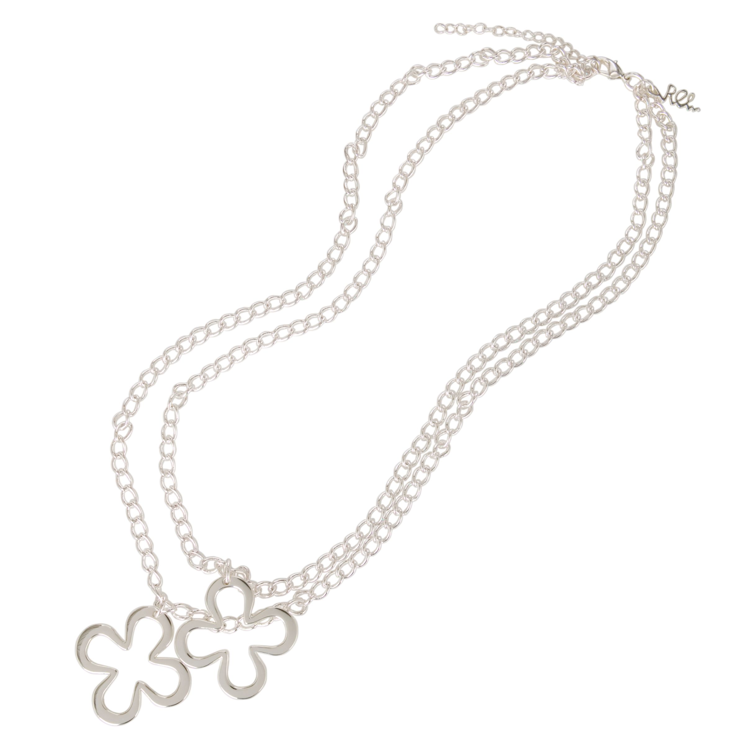 Renaissance Life Double Lucky Charm Necklace, Silver