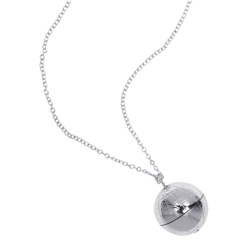 Renaissance Life Globe Necklace, Silver