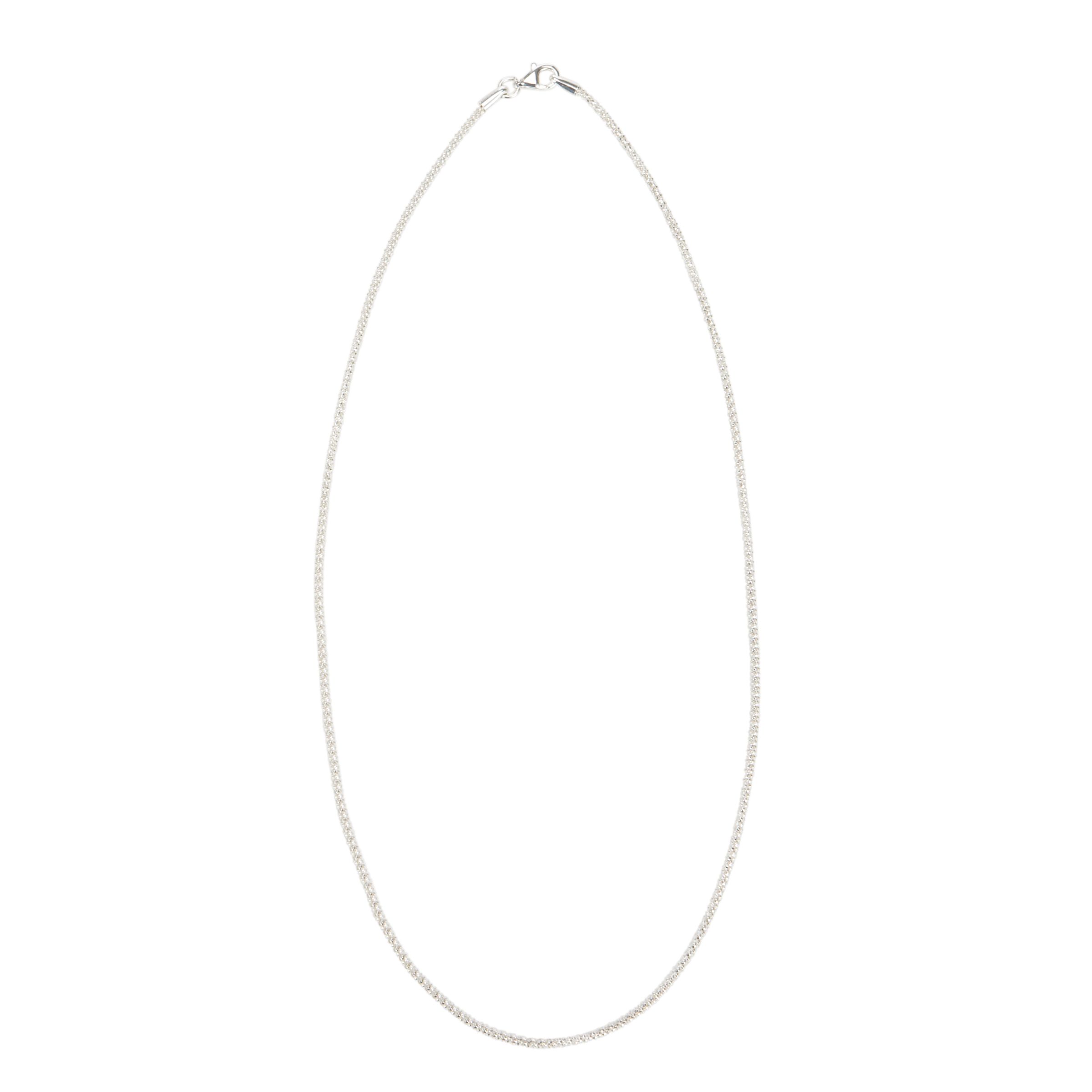 Nina Breddal Silver Slim Popcorn Chain Necklace