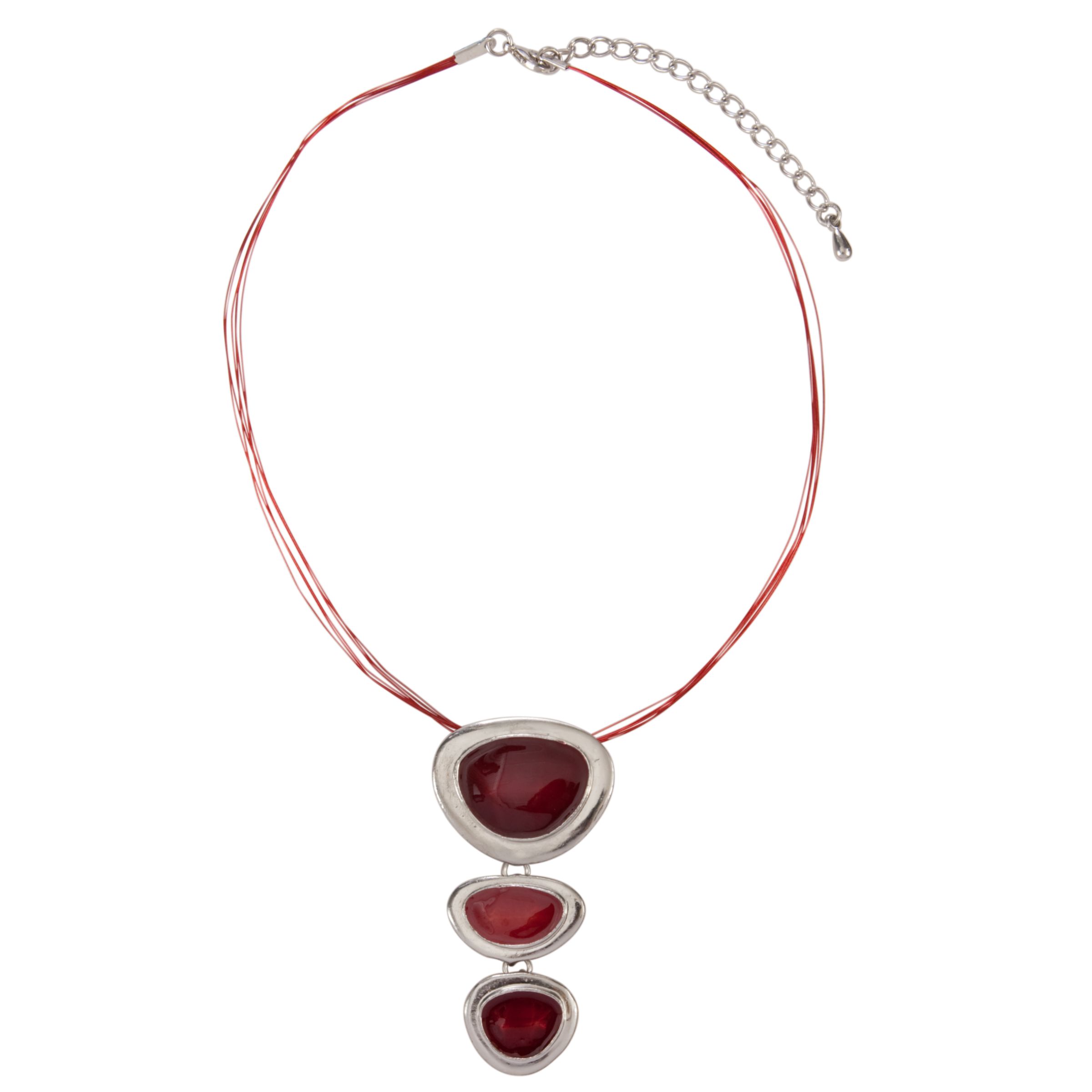 John Lewis Women Pink Triple Drop Necklace