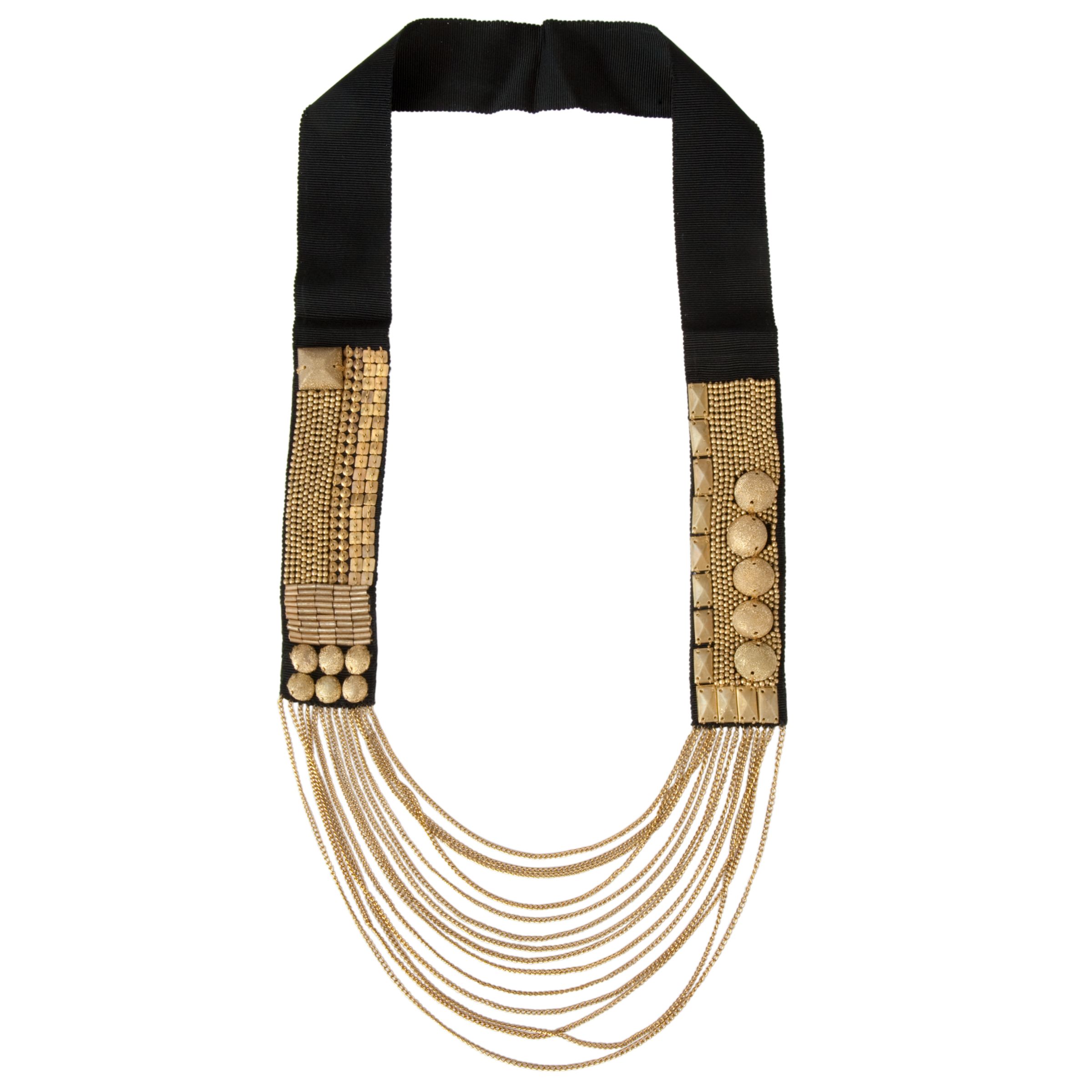 Fiona Paxton Beaded Chain Marjorie Necklace, Black/Gold
