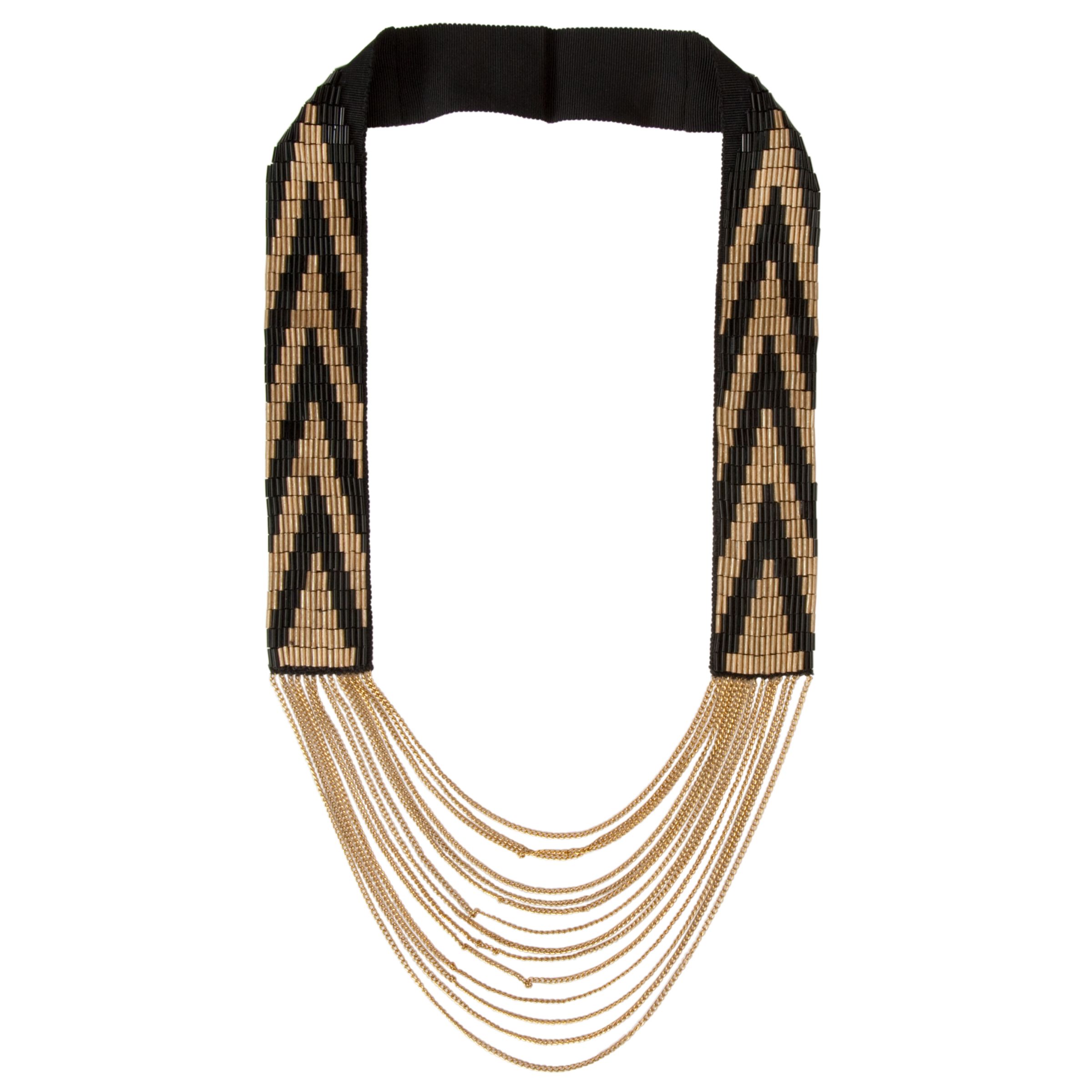 Fiona Paxton Cora Bead Necklace, Black/Gold