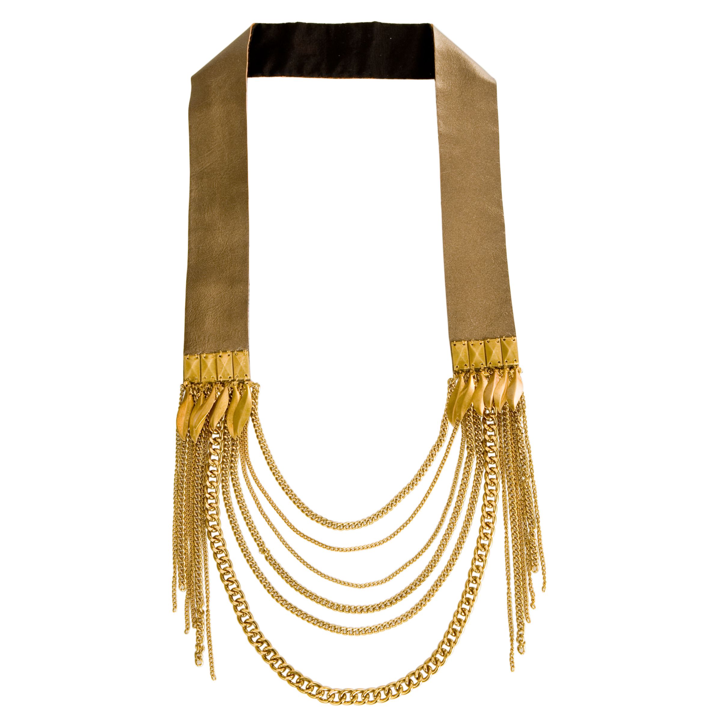 Fiona Paxton Florence Feather Chains Necklace, Gold