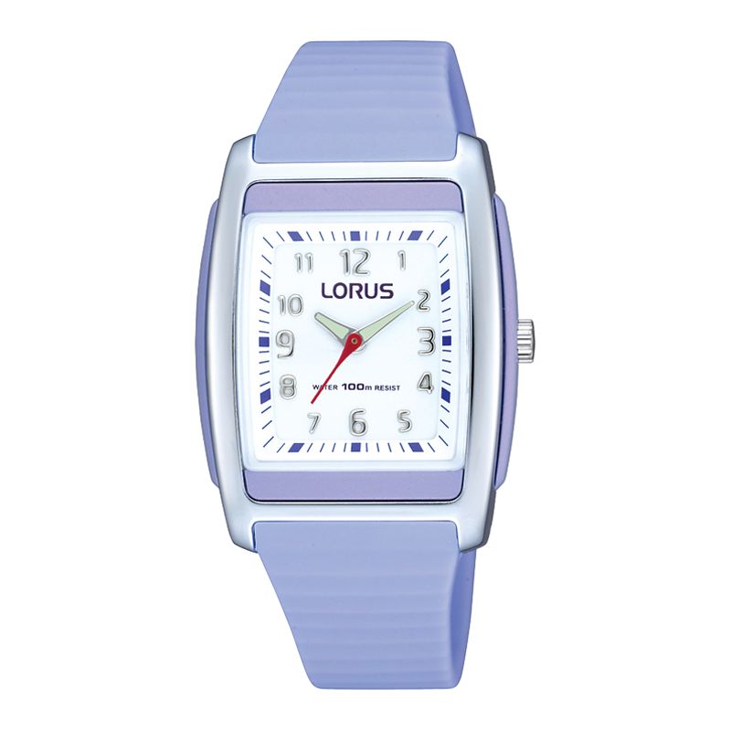 Lorus RRX87CX9 Kids Unisex Silicone Strap Watch, Purple