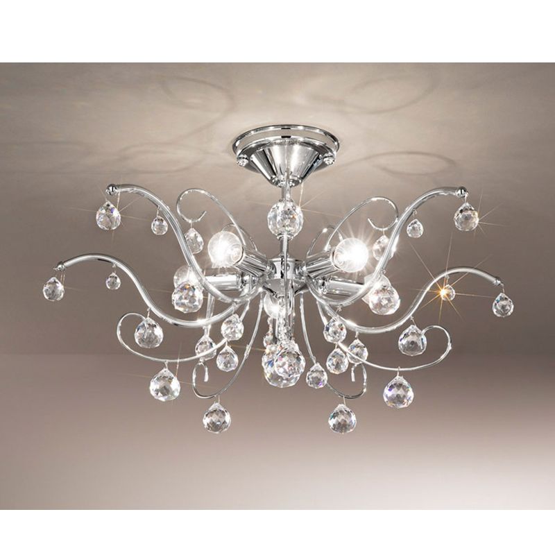 Kolarz Carmen Ceiling Light, Chrome, 5 Light at JohnLewis