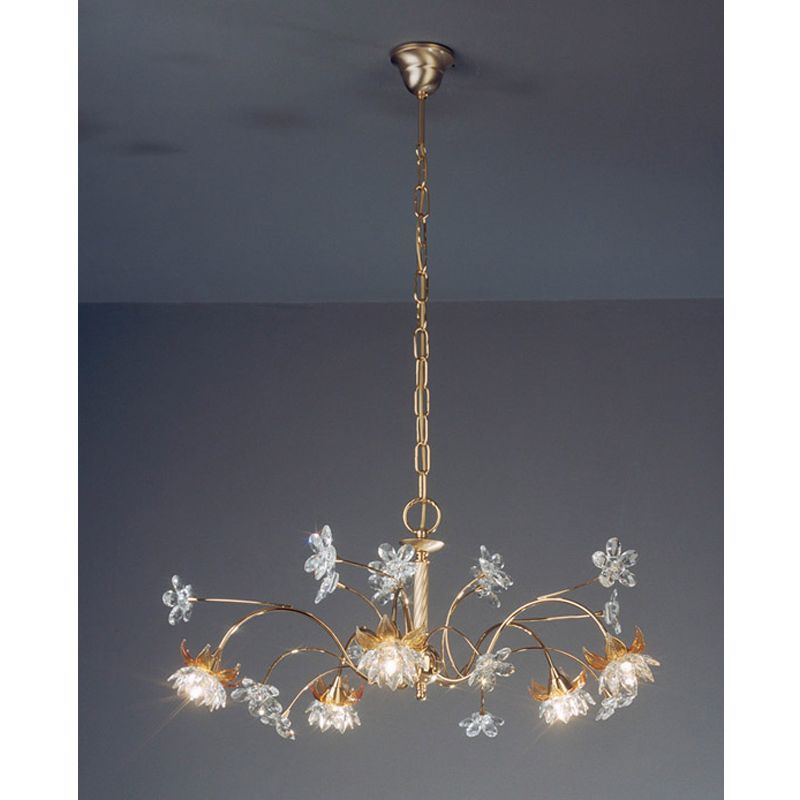 Kolarz Daisy Chandelier, 24 Carat Gold Plated, 5 Light at John Lewis
