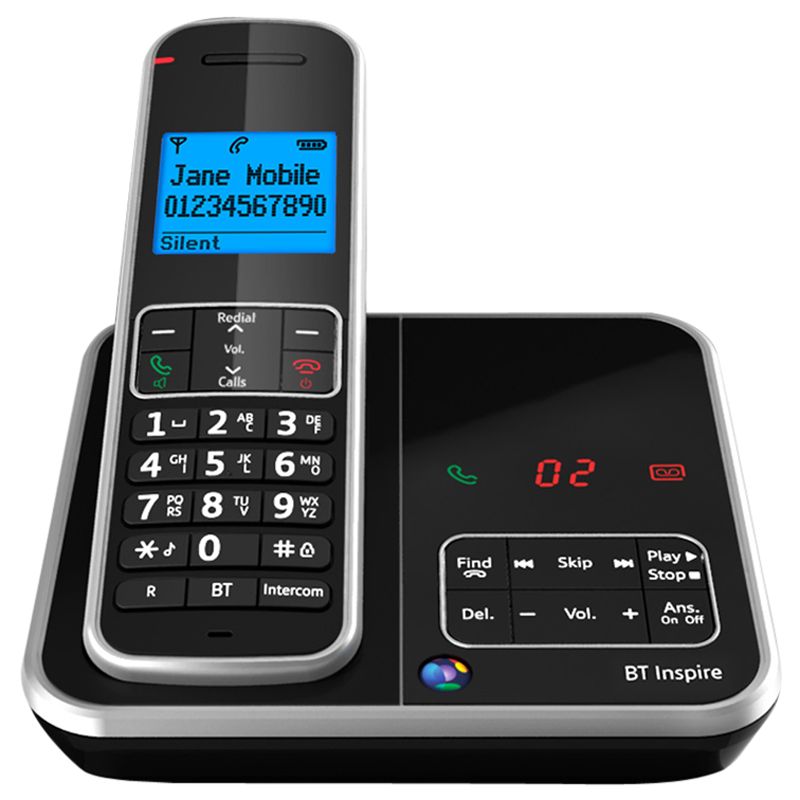 BT Inspire 1500 Digital Telephone and Answering Machine, Single DECT