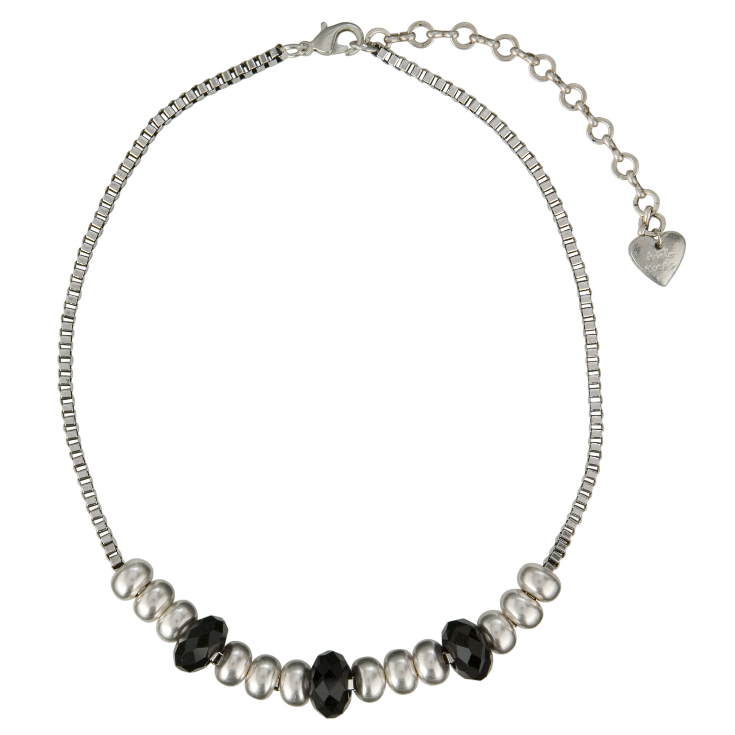 Adele Marie Black and Silver Bead Necklace