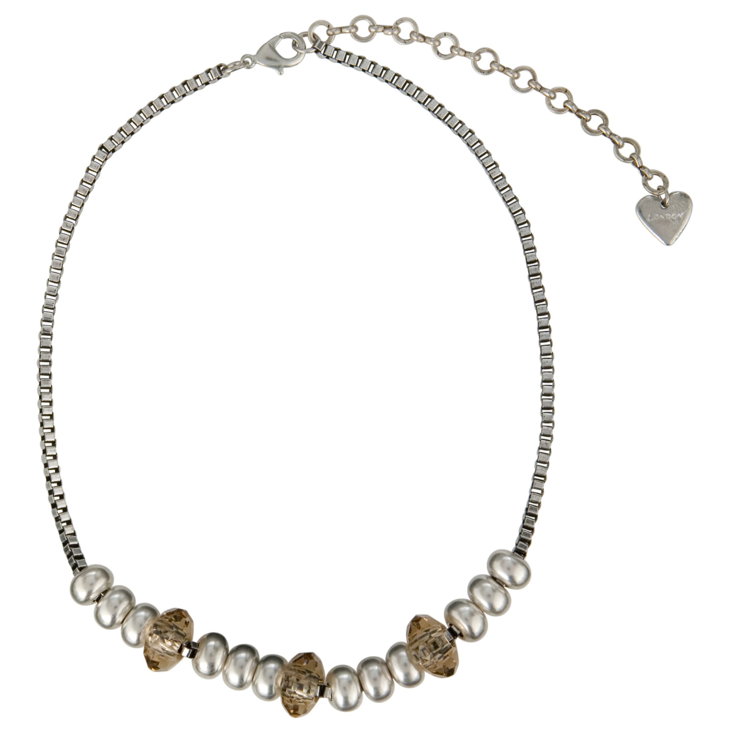 Adele Marie Bronze and Silver Bead Chain Necklace