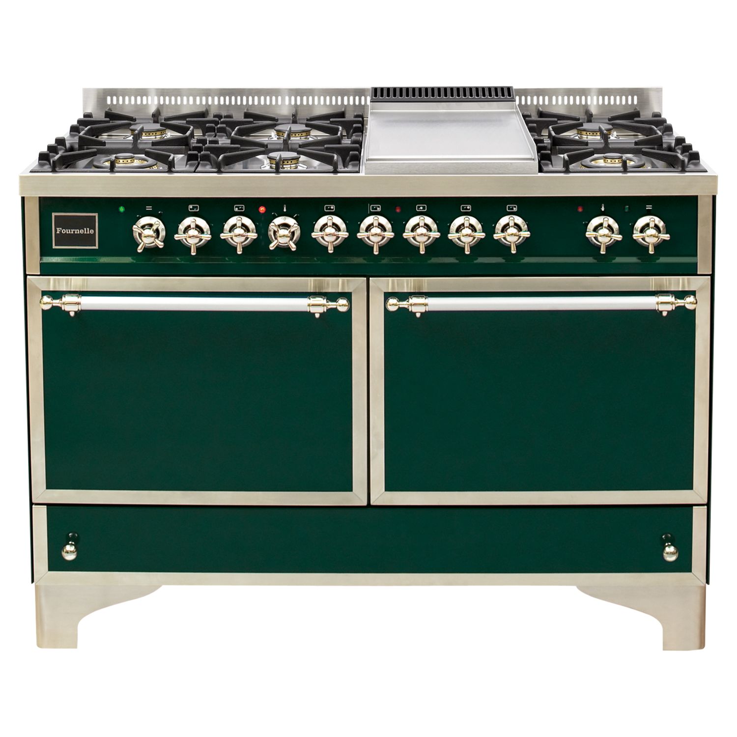 Fournelle Lafleur Dual Fuel Range Cooker, Green, QDN120-F-G at John Lewis