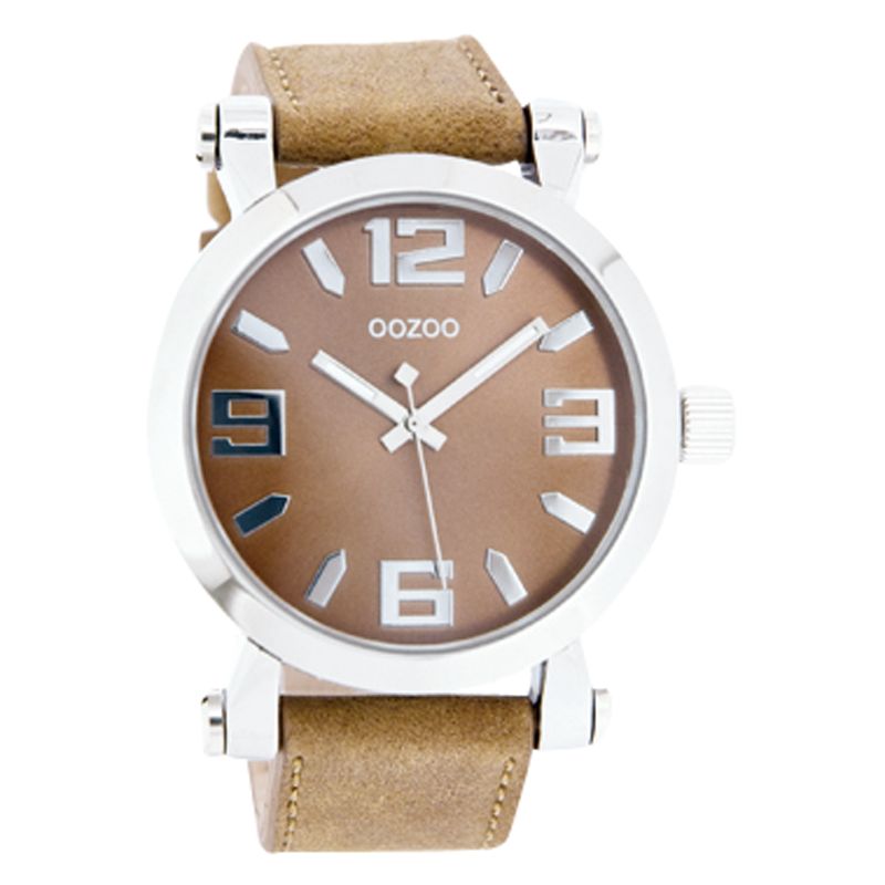 Oozoo C4073 Unisex Brown Round Dial Leather Strap Watch