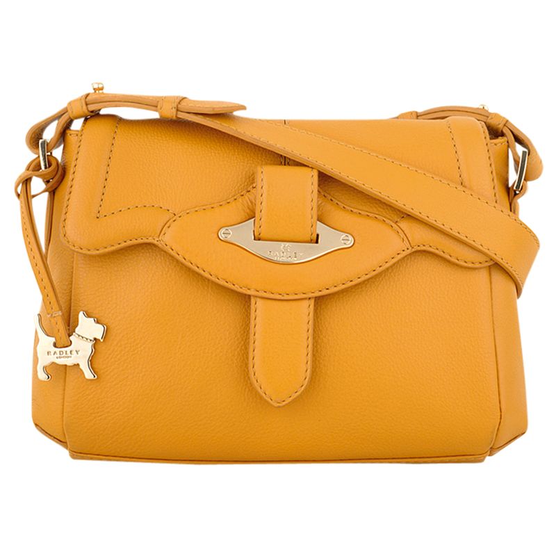 Radley Cheadle Medium Flap Over Across Body Handbag, Yellow