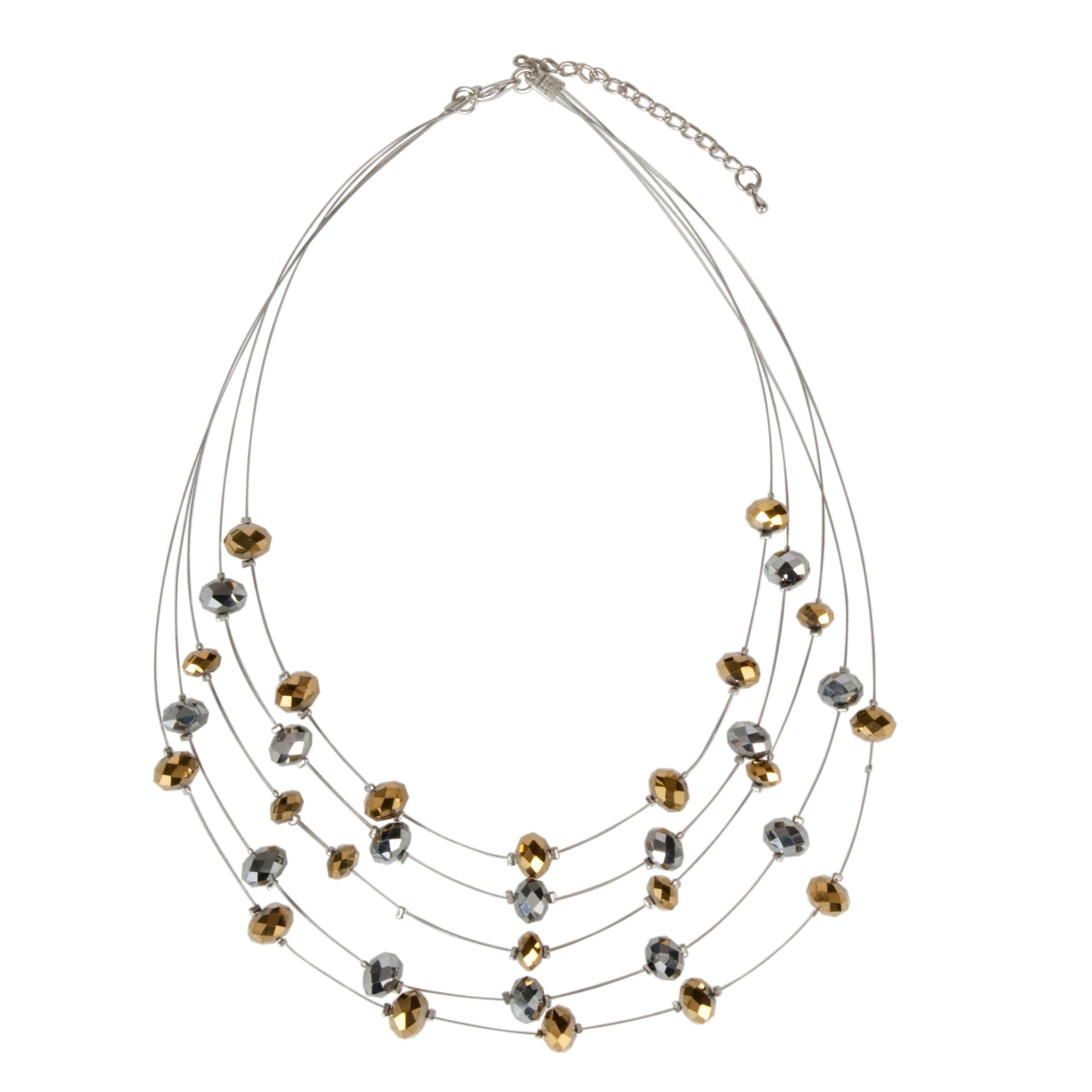 John Lewis Women Illusion Necklace, Gold