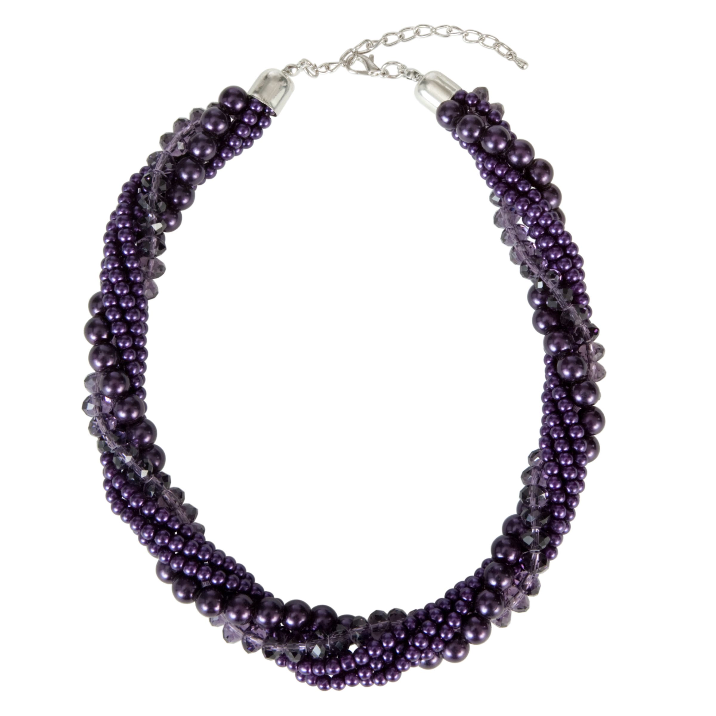 John Lewis Women Pearl Twist Necklace, Purple