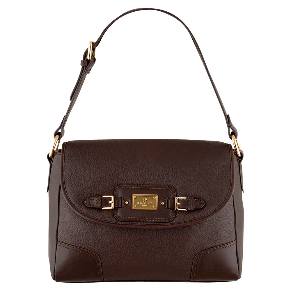Radley Christa Large Flap Over Shoulder Handbag Brown