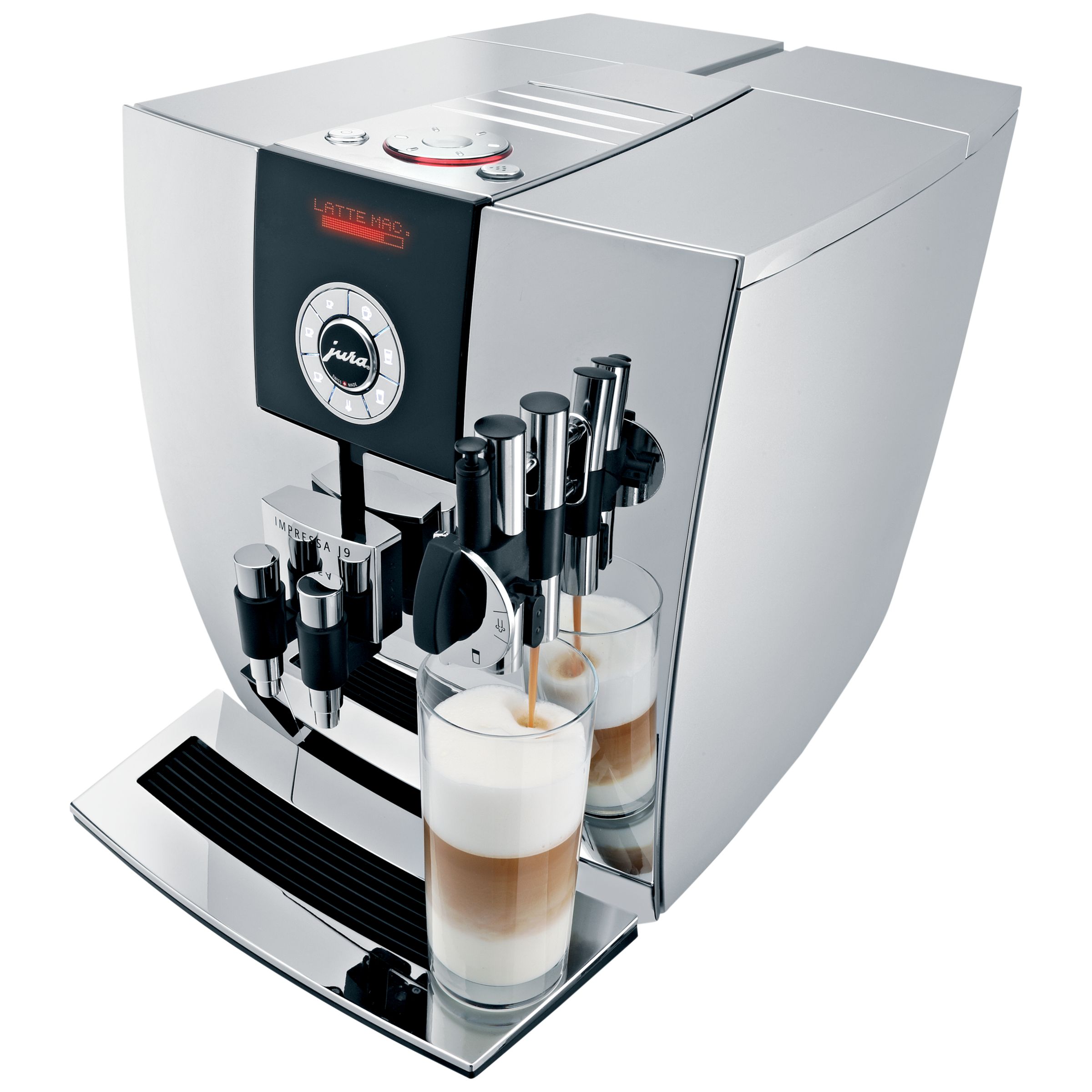 Jura Impressa J9 One Touch Bean-to-Cup Coffee Machine, Silver at JohnLewis