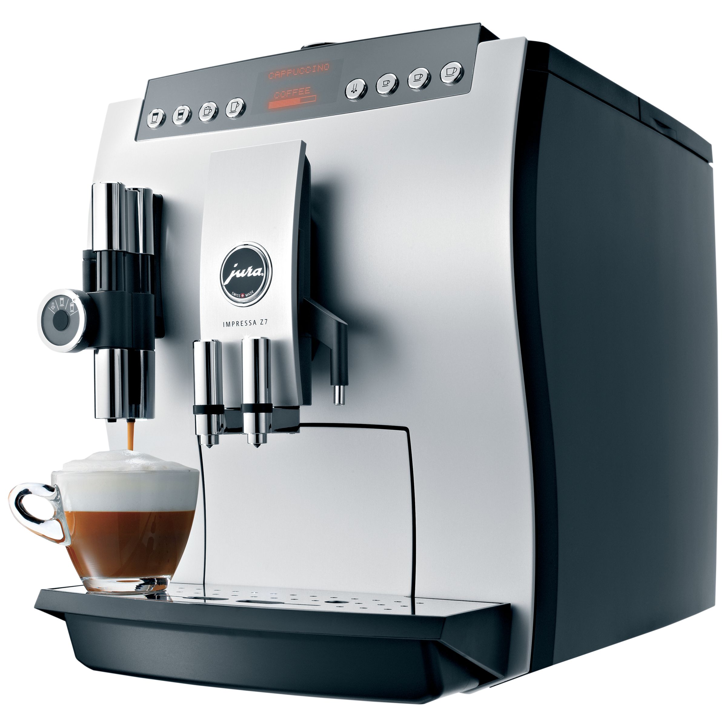 Jura Impressa Z7 One Touch Bean-to-Cup Coffee Machine, Aluminium at John Lewis