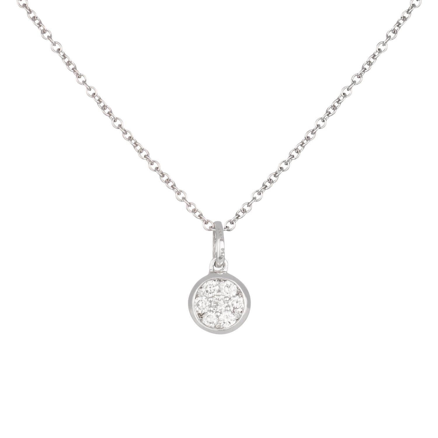 Dinny Hall 18k White Gold Diamond Cluster Pendant Necklace