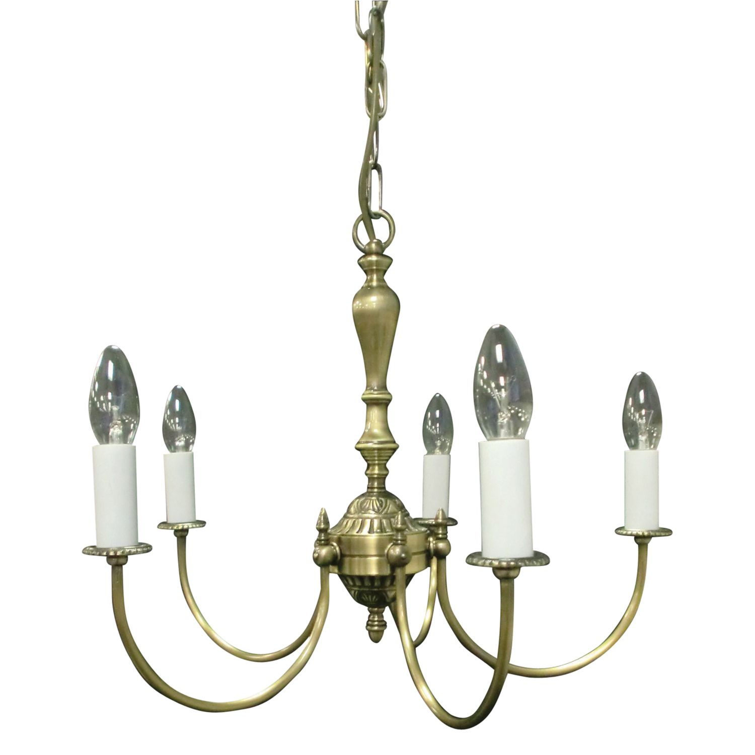 Kew Ceiling Light, Antique Brass, 5 Lights at John Lewis