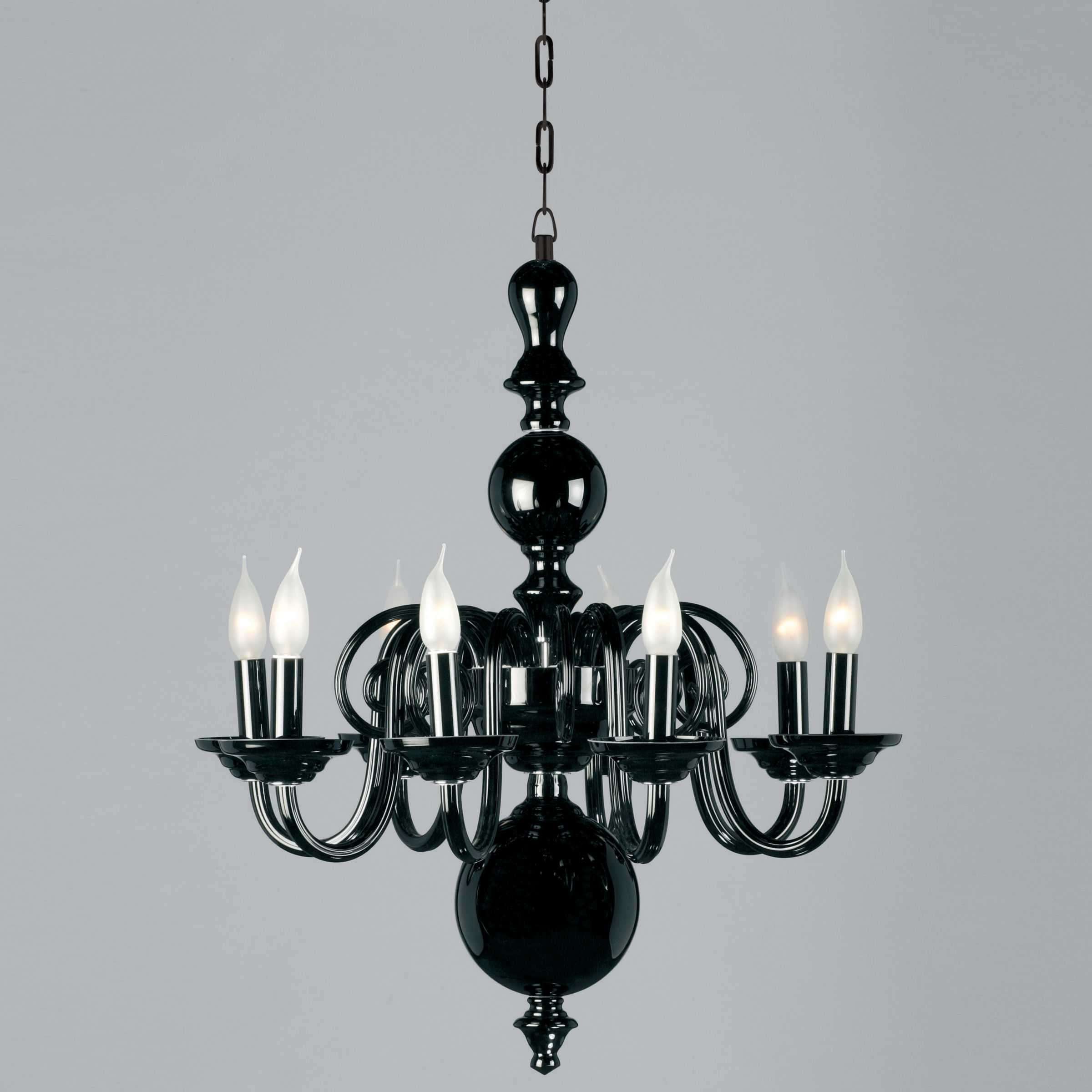 Florence Chandelier, Black, 8 Light at JohnLewis