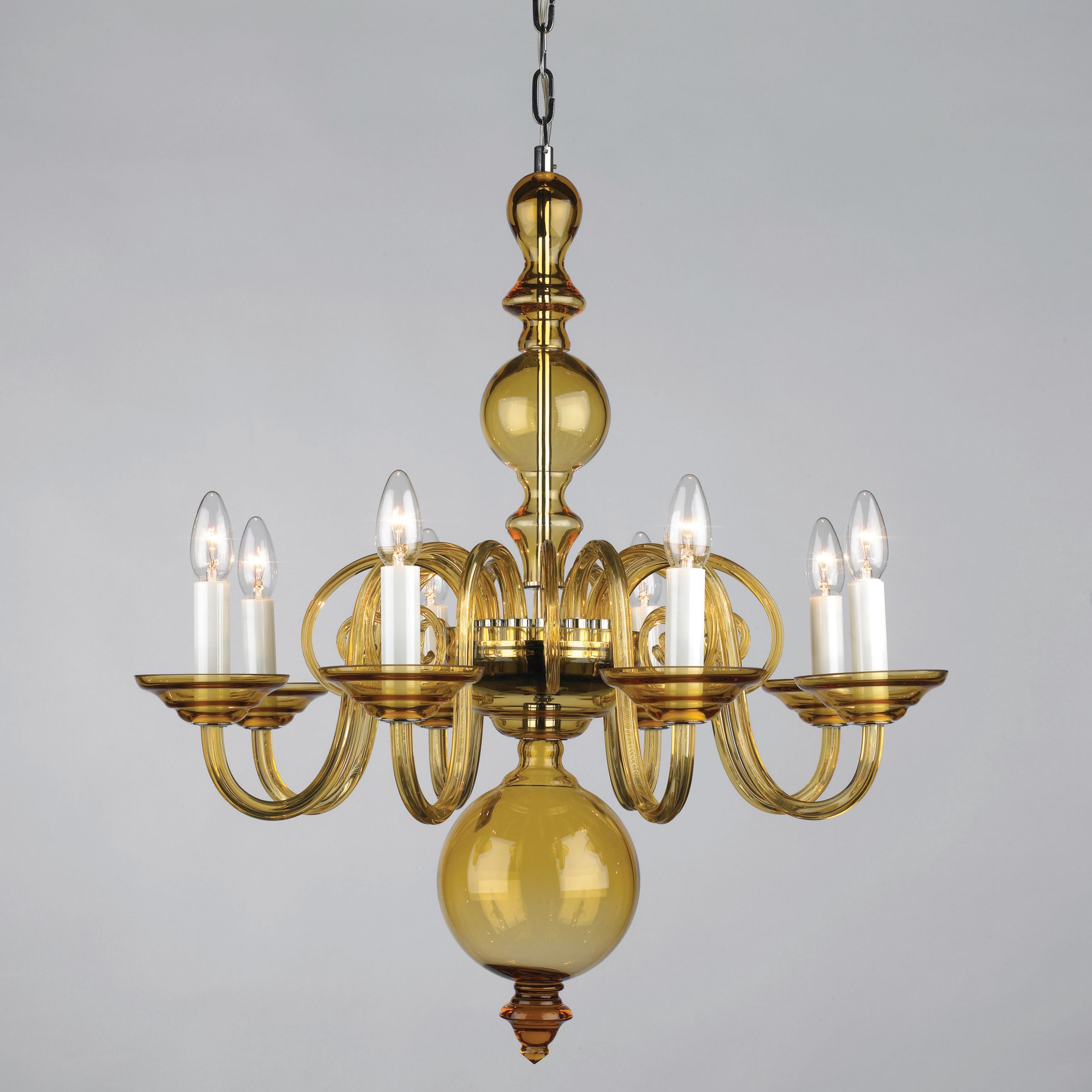Florence Chandelier, Amber, 8 Light at JohnLewis
