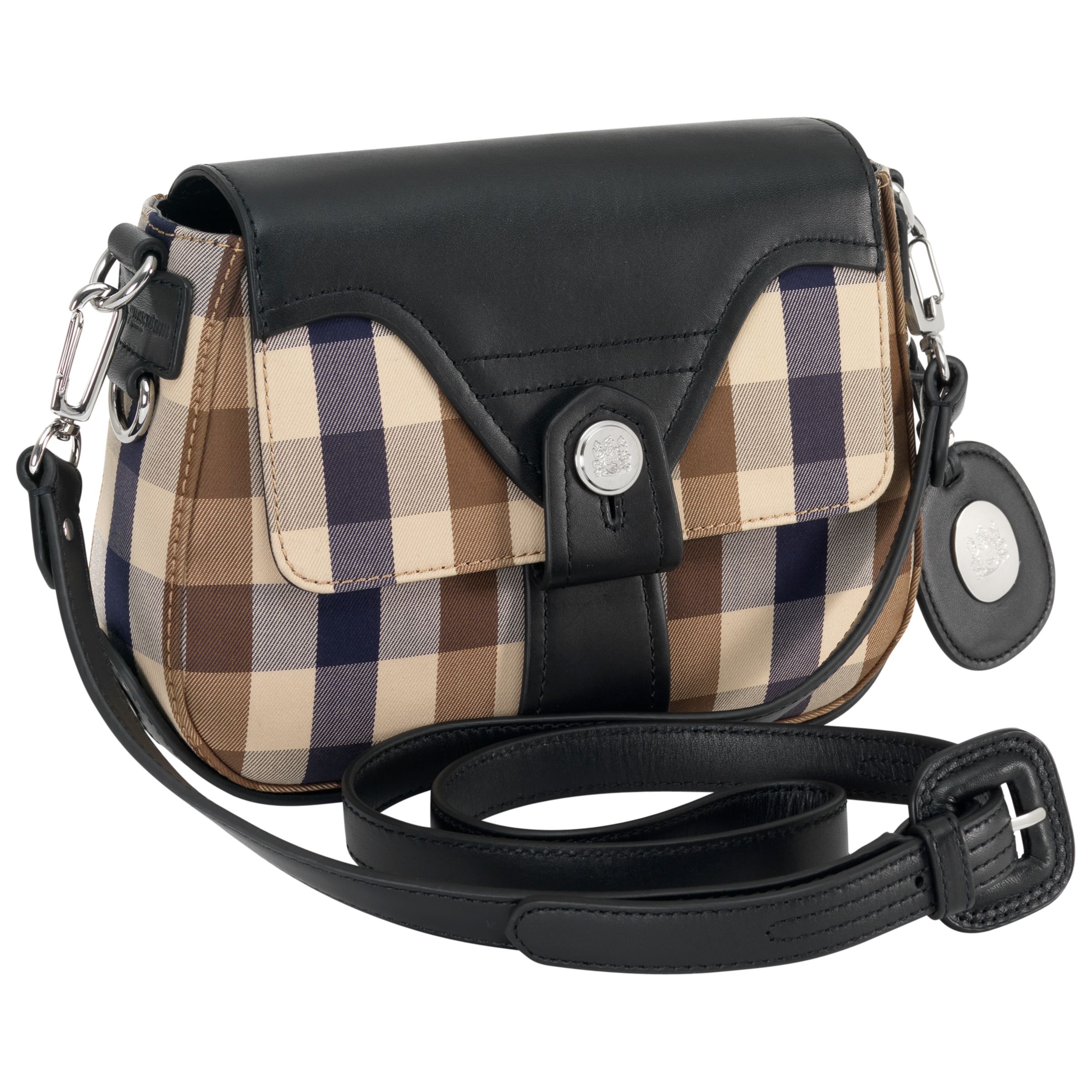 Aquascutum Hunter Small Shoulder Handbag, Black