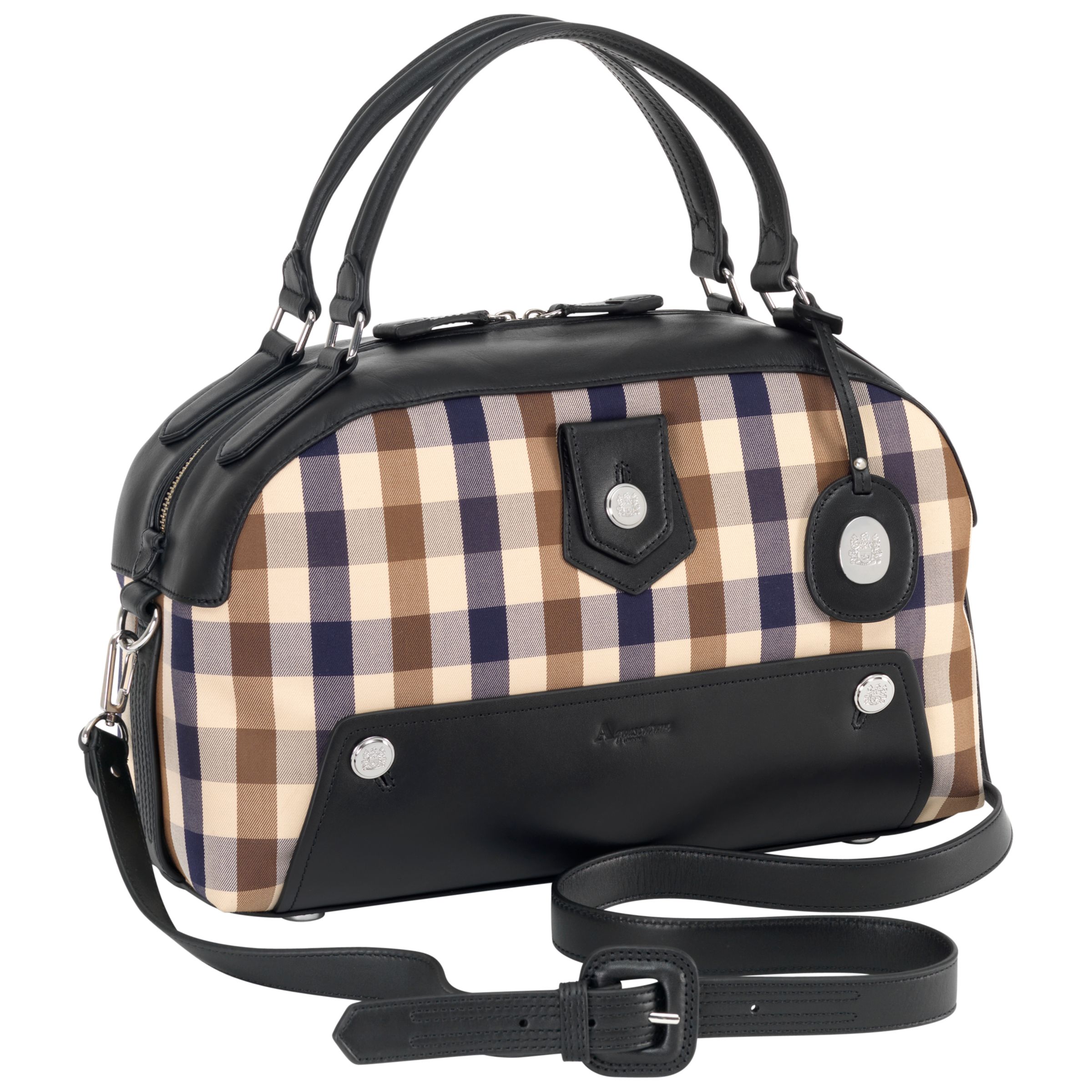 Aquascutum Hunter Bowling Handbag, Black