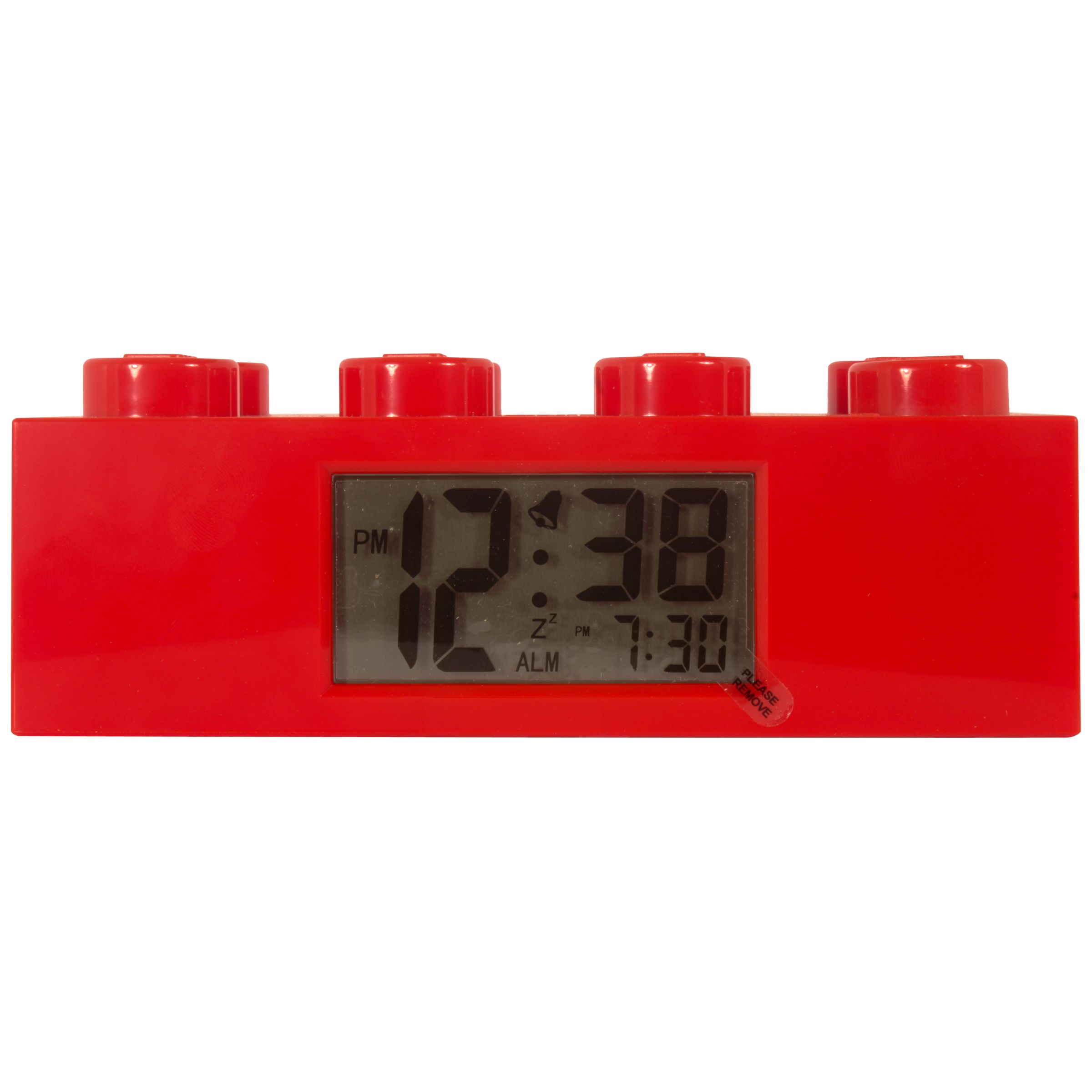 Lego Brick Alarm Clock, Red