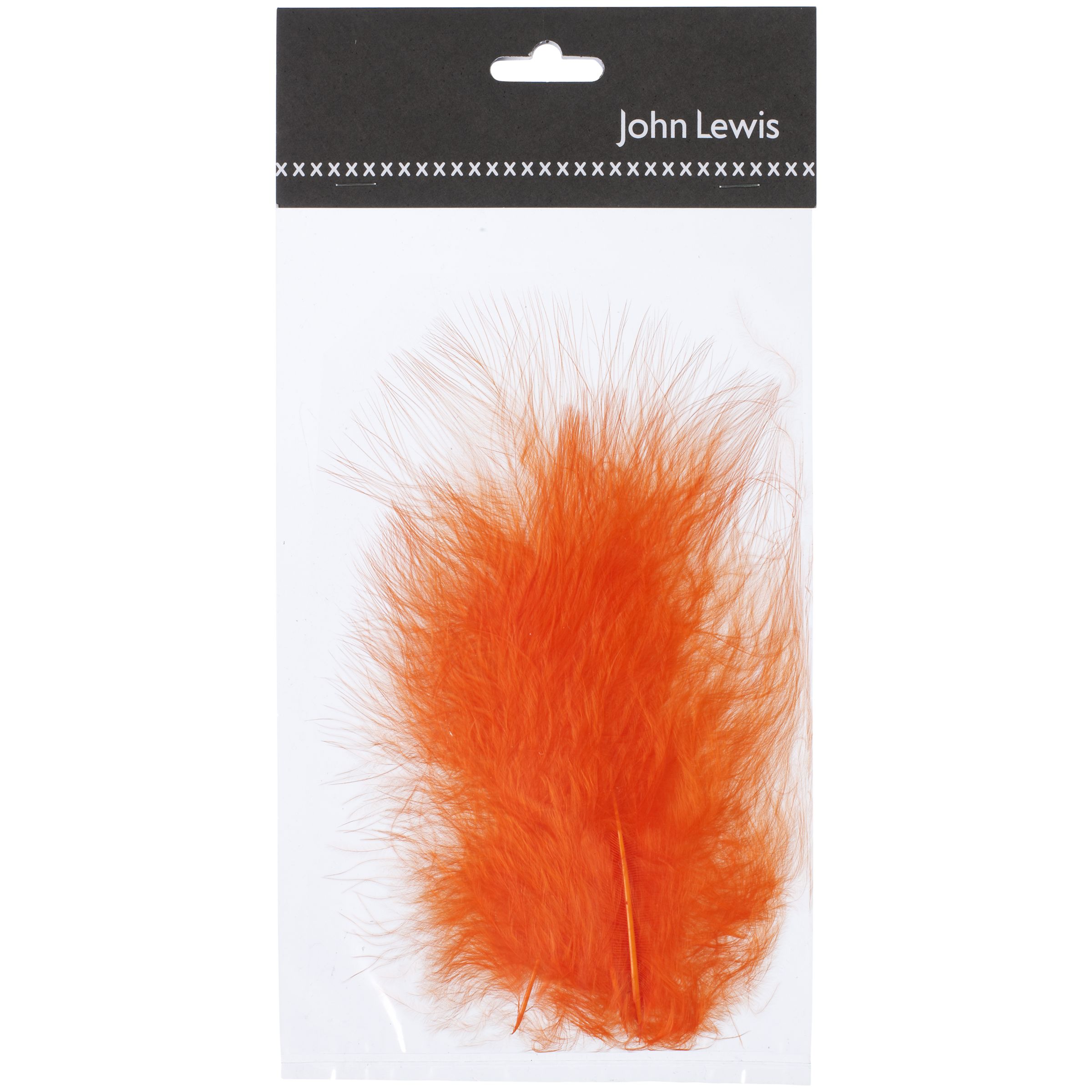 John Lewis Marabou Feathers, Pack of 5, Orange