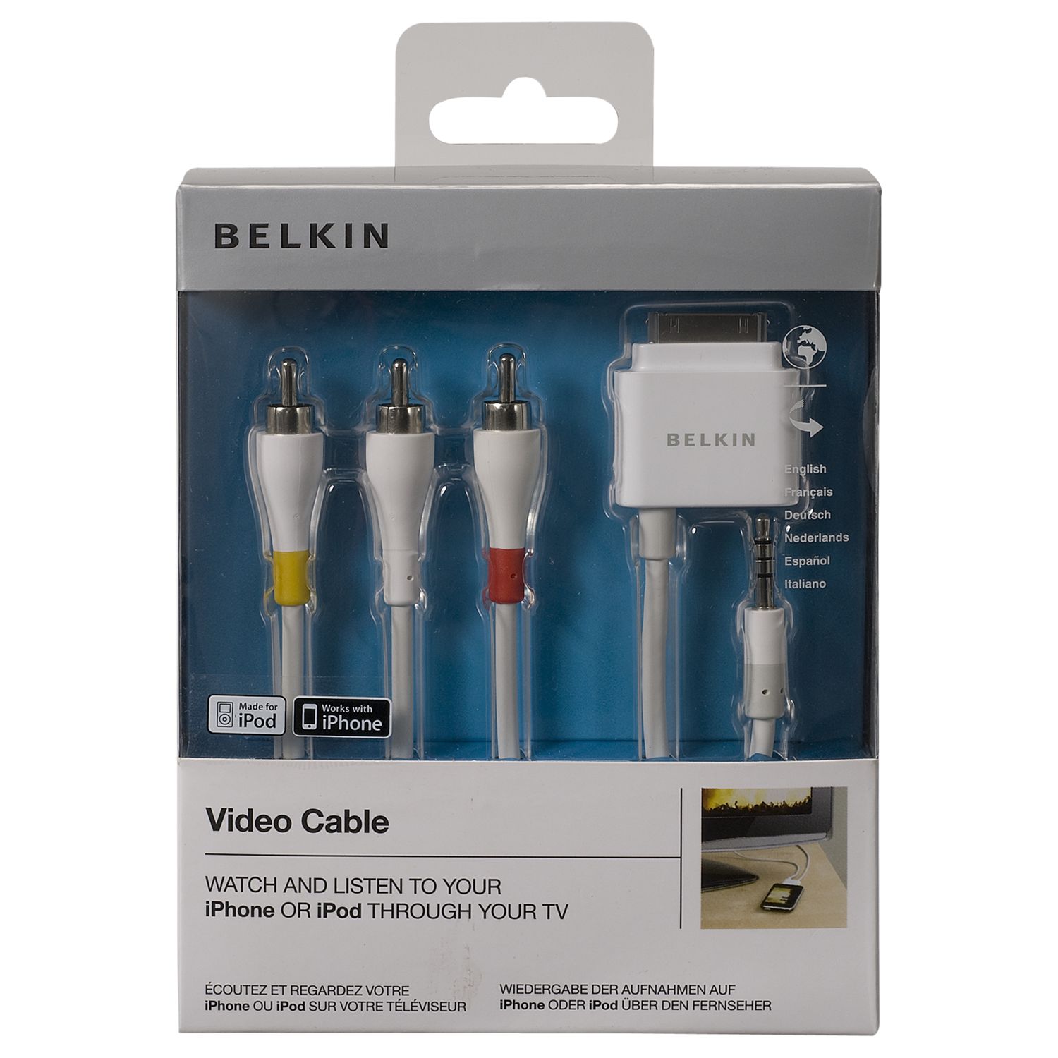 Belkin F8Z361EA06 iPhone/iPod TV Cable with Dock Connector