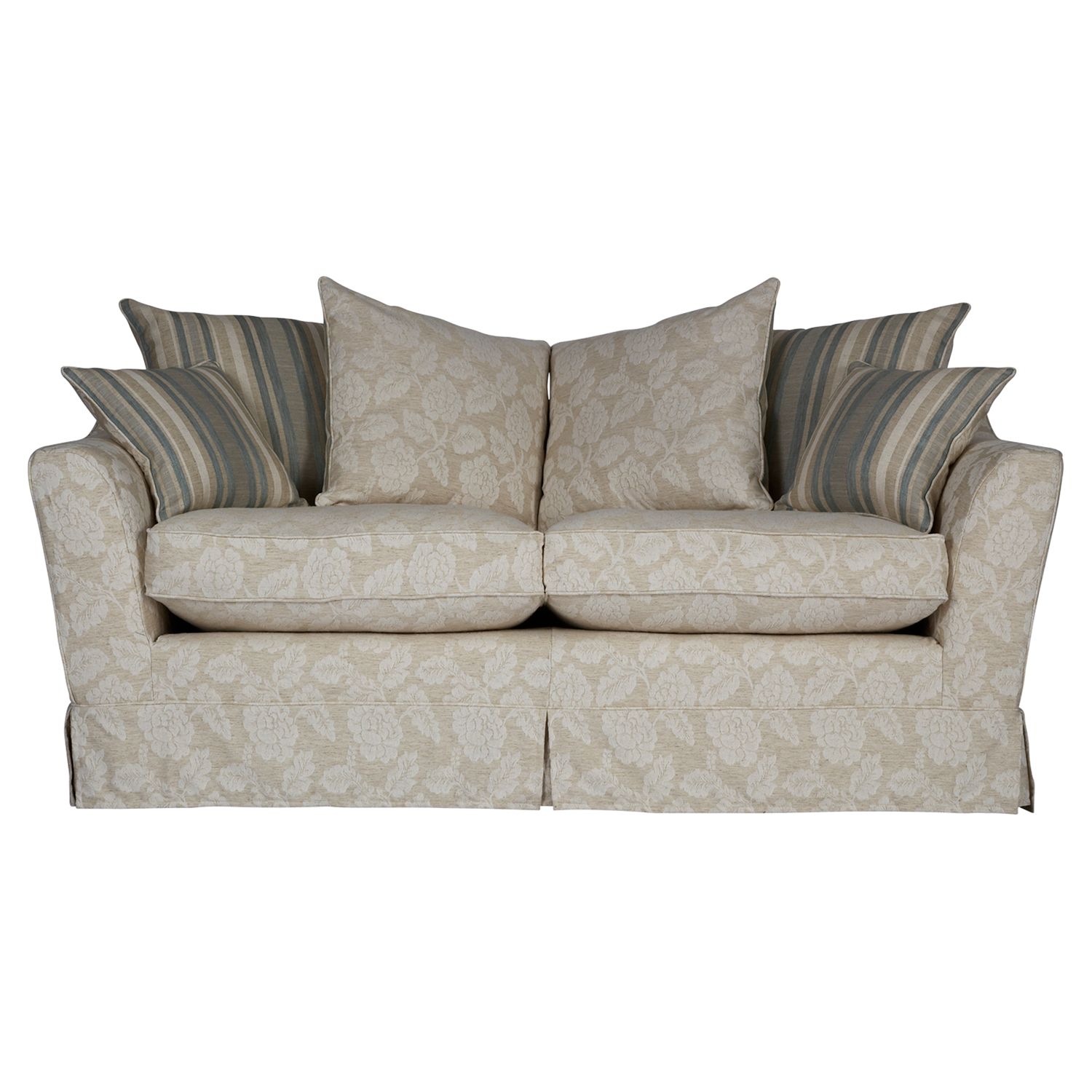 John Lewis Truro Large Scatter Back Sofa, Shabby / Stripe at John Lewis