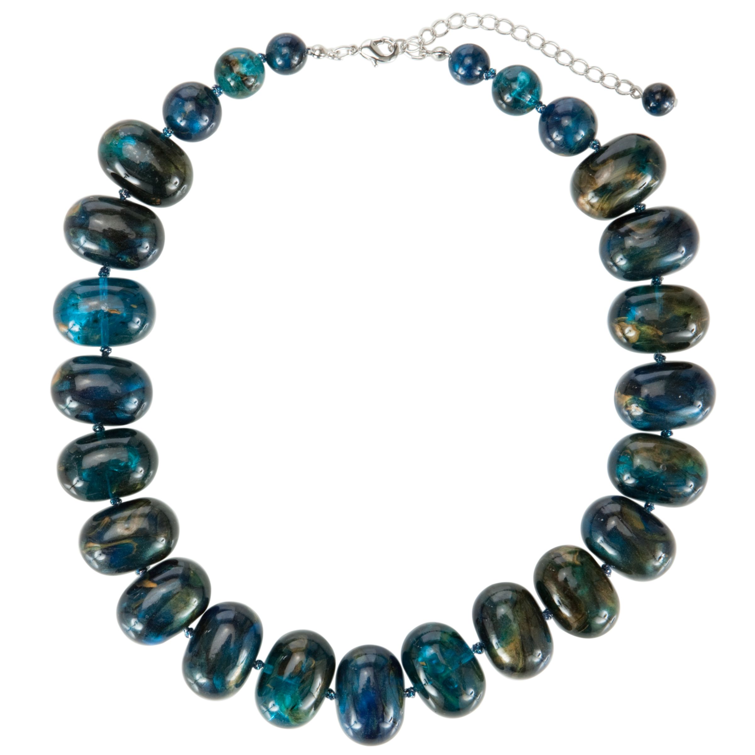 John Lewis Women Acrylic Bead Necklace, Blue