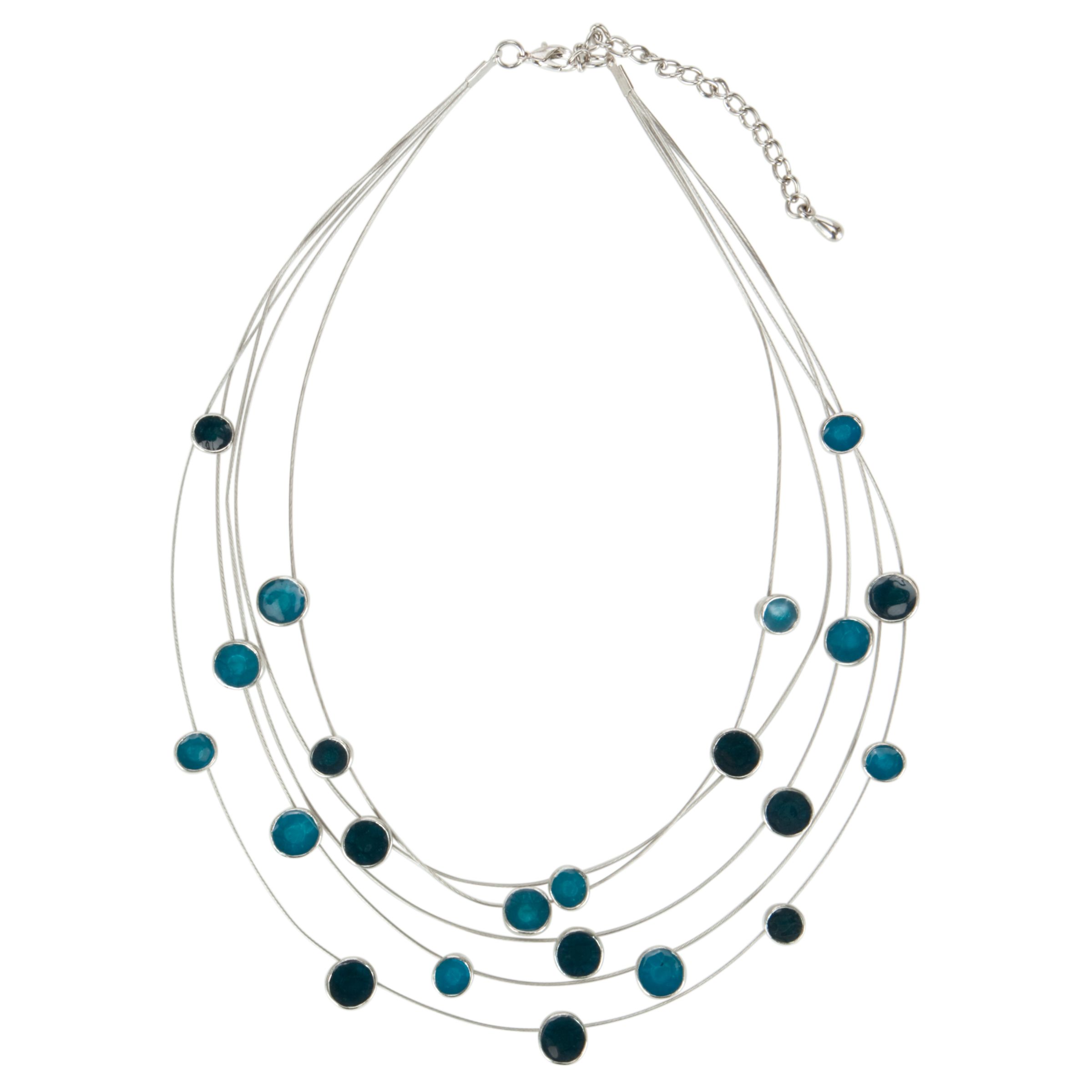 John Lewis Women 5-Row Illusion Necklace, Blue