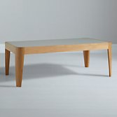 John Lewis Domino Glass Top Coffee Table, width 110cm