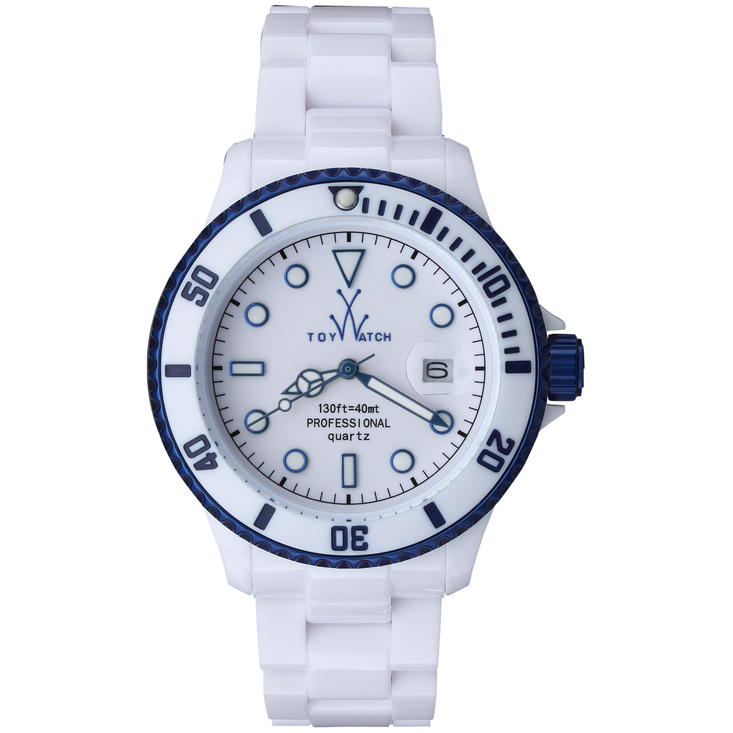 Toy Watch FLA01WHBL Unisex Blue Fluo Aluminium Bracelet Watch, Blue