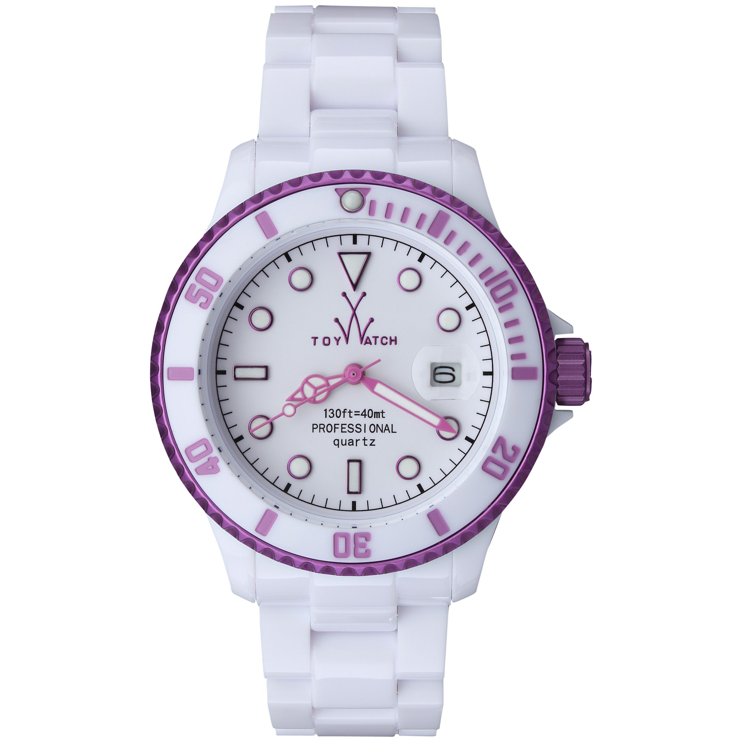 Toy Watch FLA01WHPR Unisex Purple Fluo Aluminium Bracelet Watch, Purple