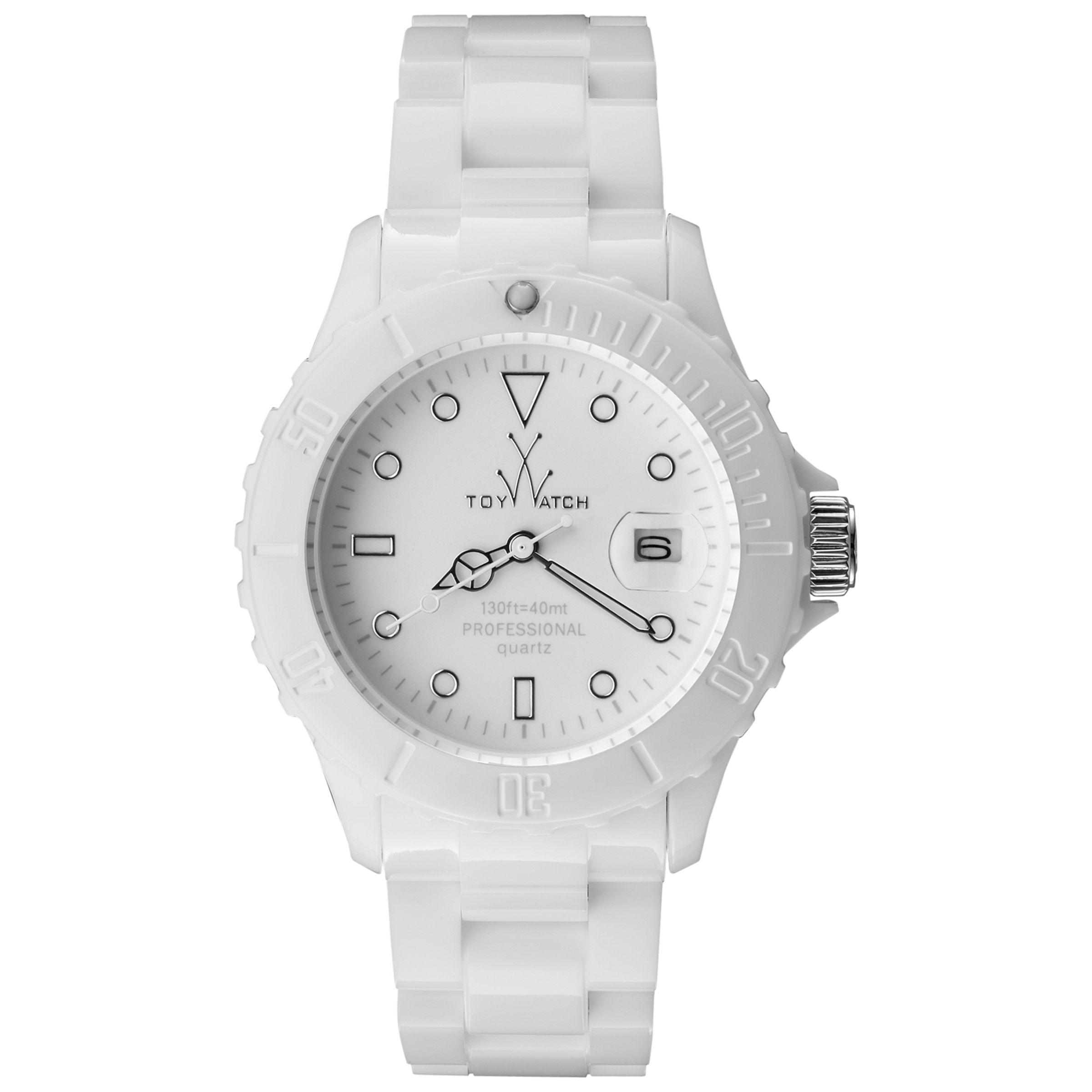 Toy Watch MO01WH Unisex Monochrome White Bracelet Watch, White