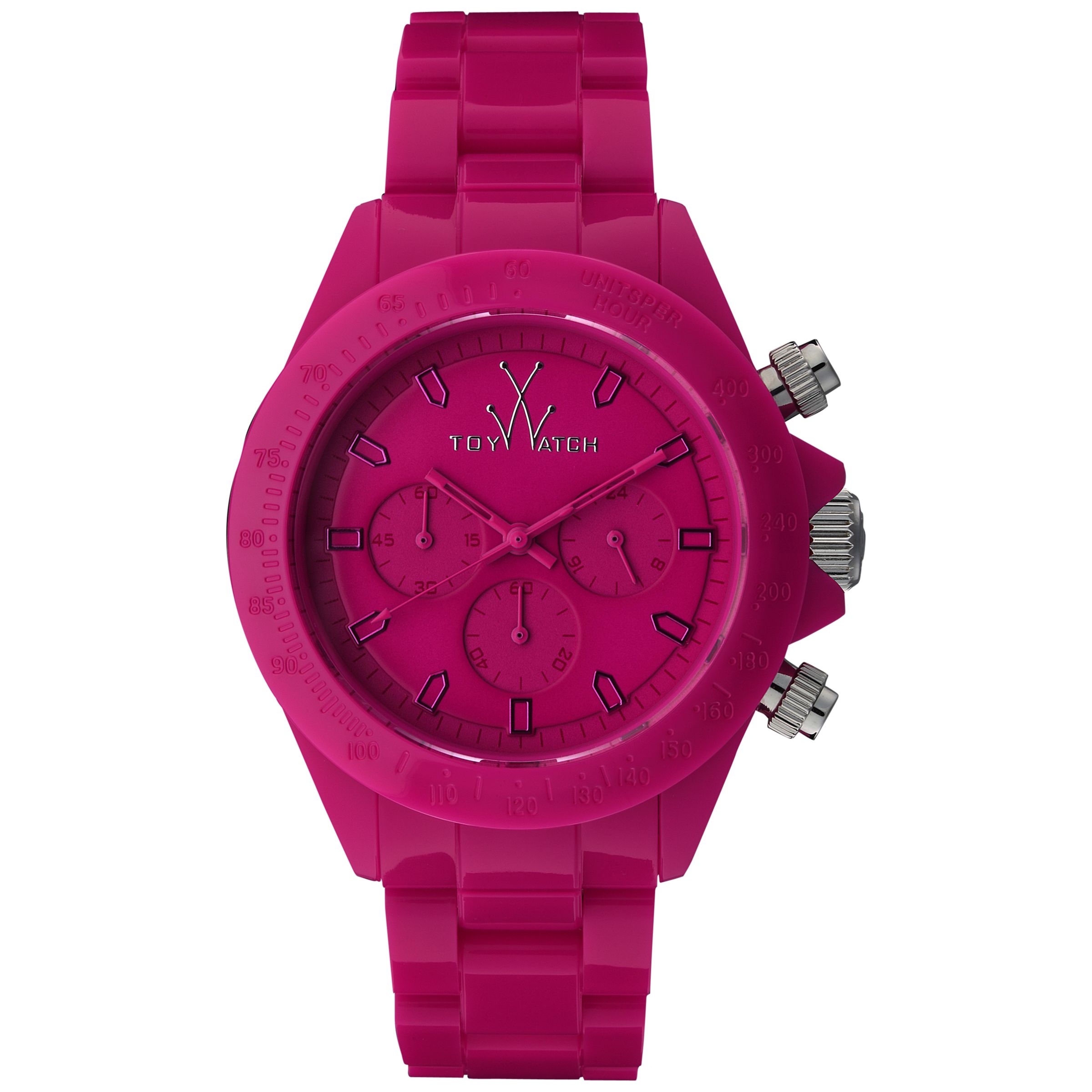 Toy Watch MO10PS Unisex Pink Monochrome Chronograph Bracelet Watch, Pink