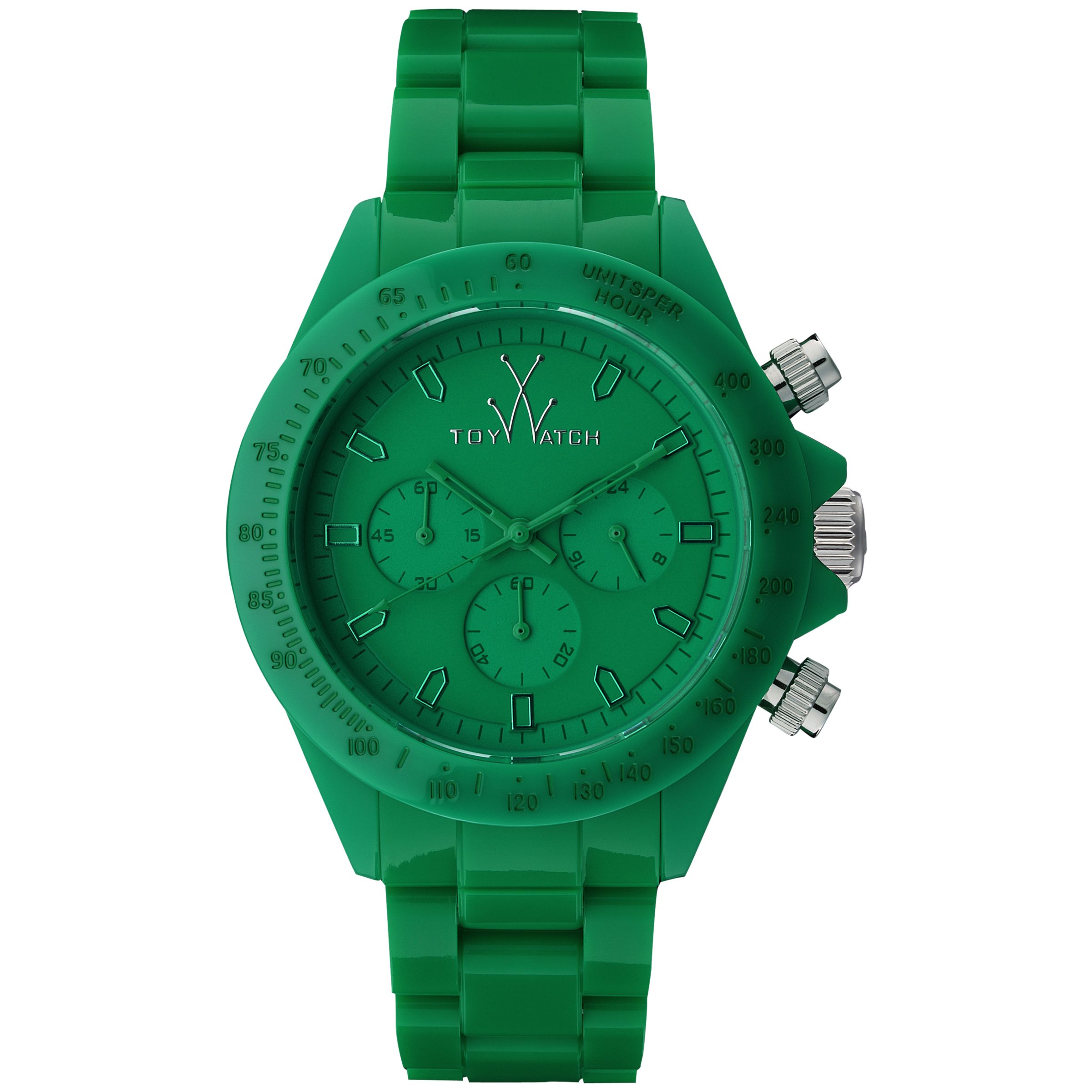 Toy Watch MO11GR Unisex Green Monochrome Chronograph Bracelet Watch, Green