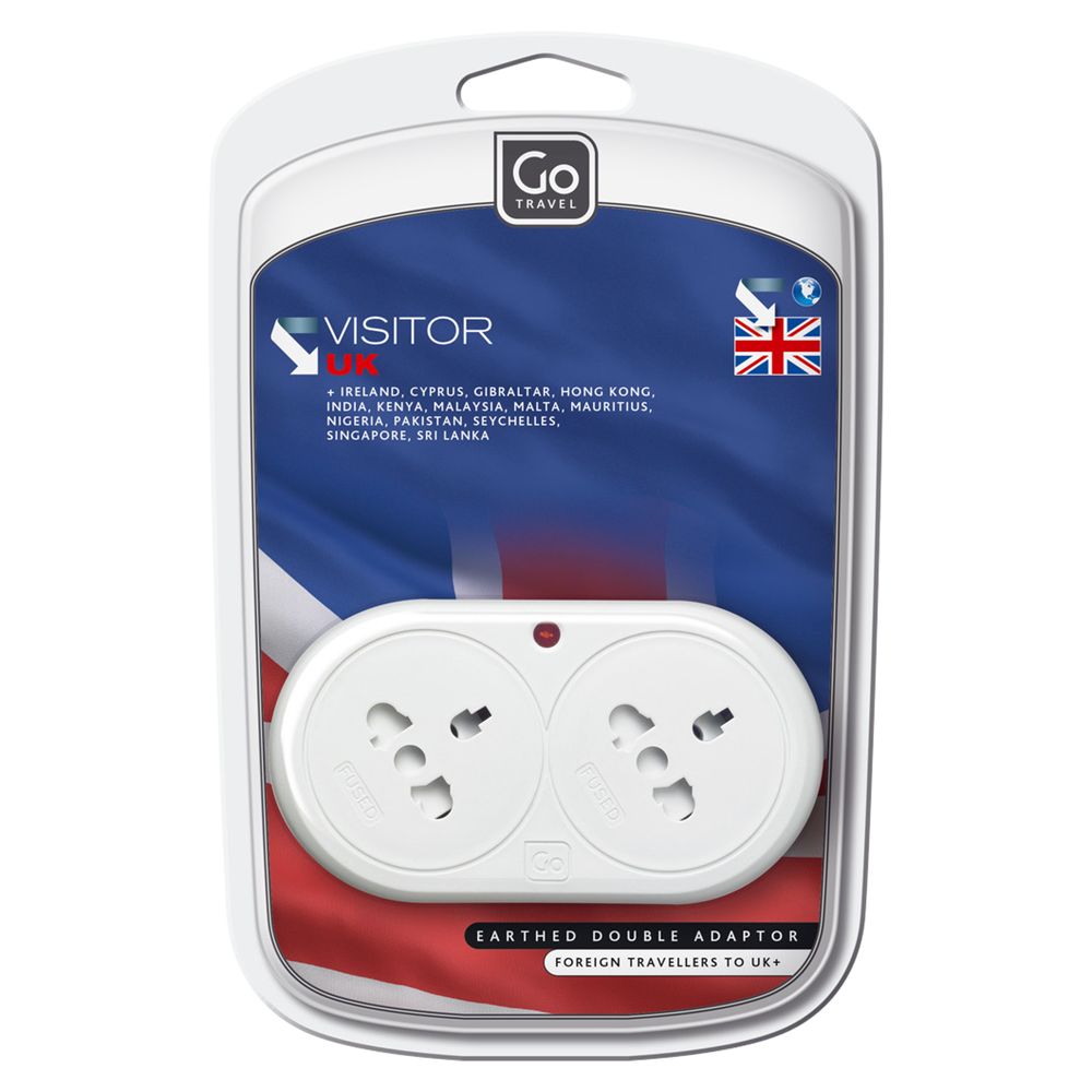 Design Go Double Adaptor For UK Visitors