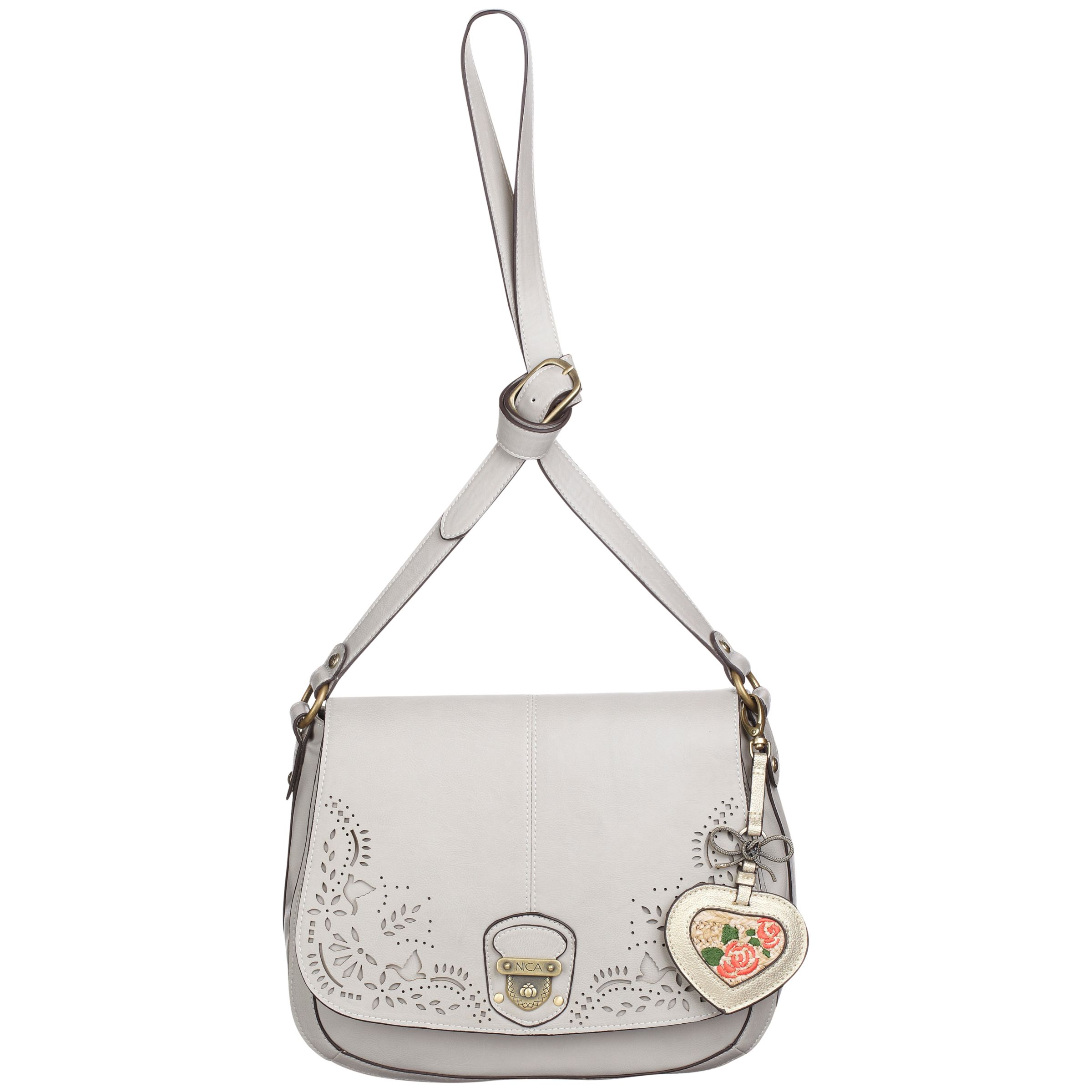 Nica Vanino Large Across Body Handbag, Dove