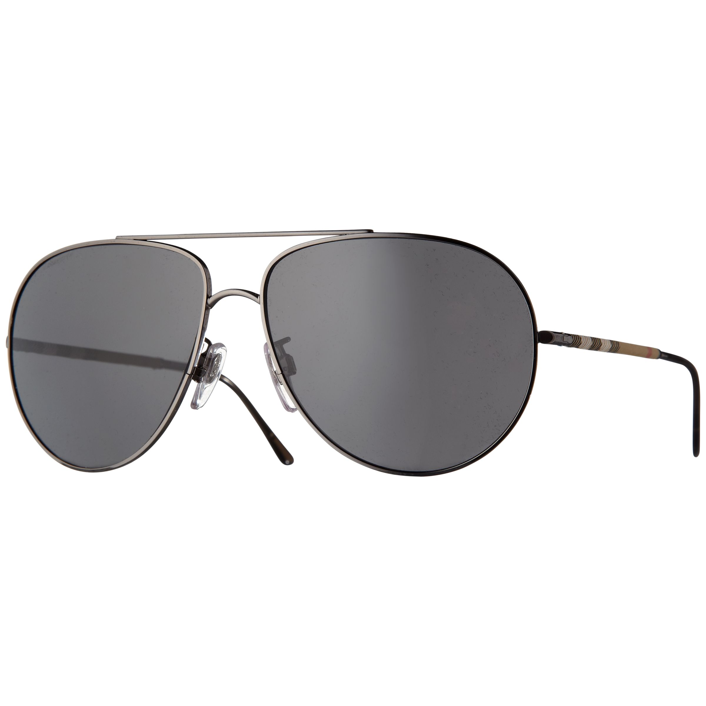 Burberry Women's Aviator Sunglasses, Silver at John Lewis