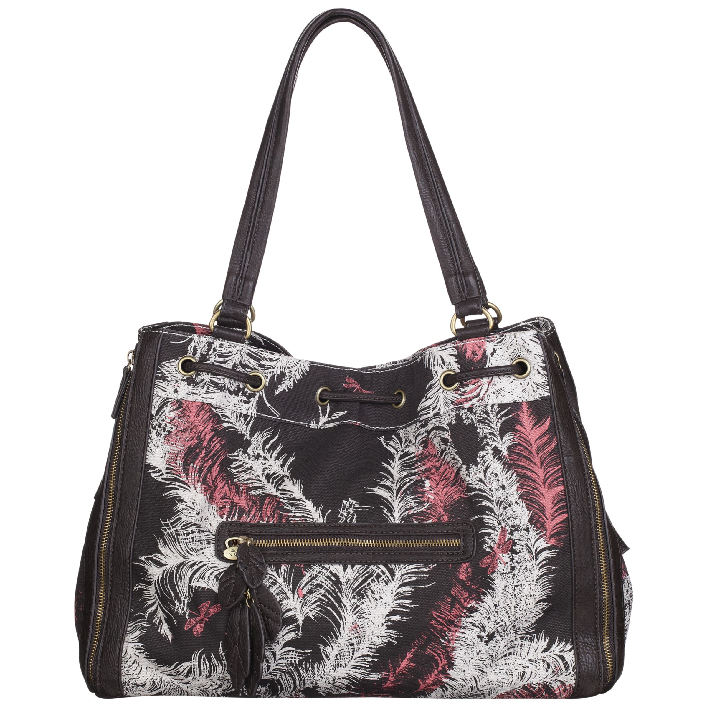 Nica Morgan Canvas Tote Handbag, Chocolate